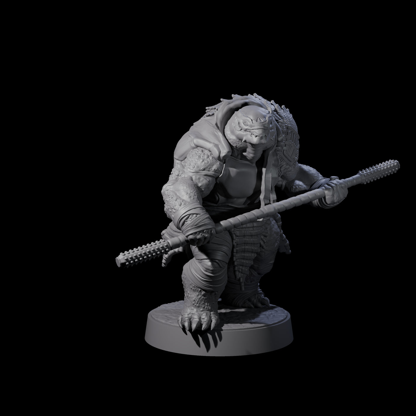 Masked Tortle Ninja B Miniature for Dungeons and Dragons, Pathfinder or other TTRPGs