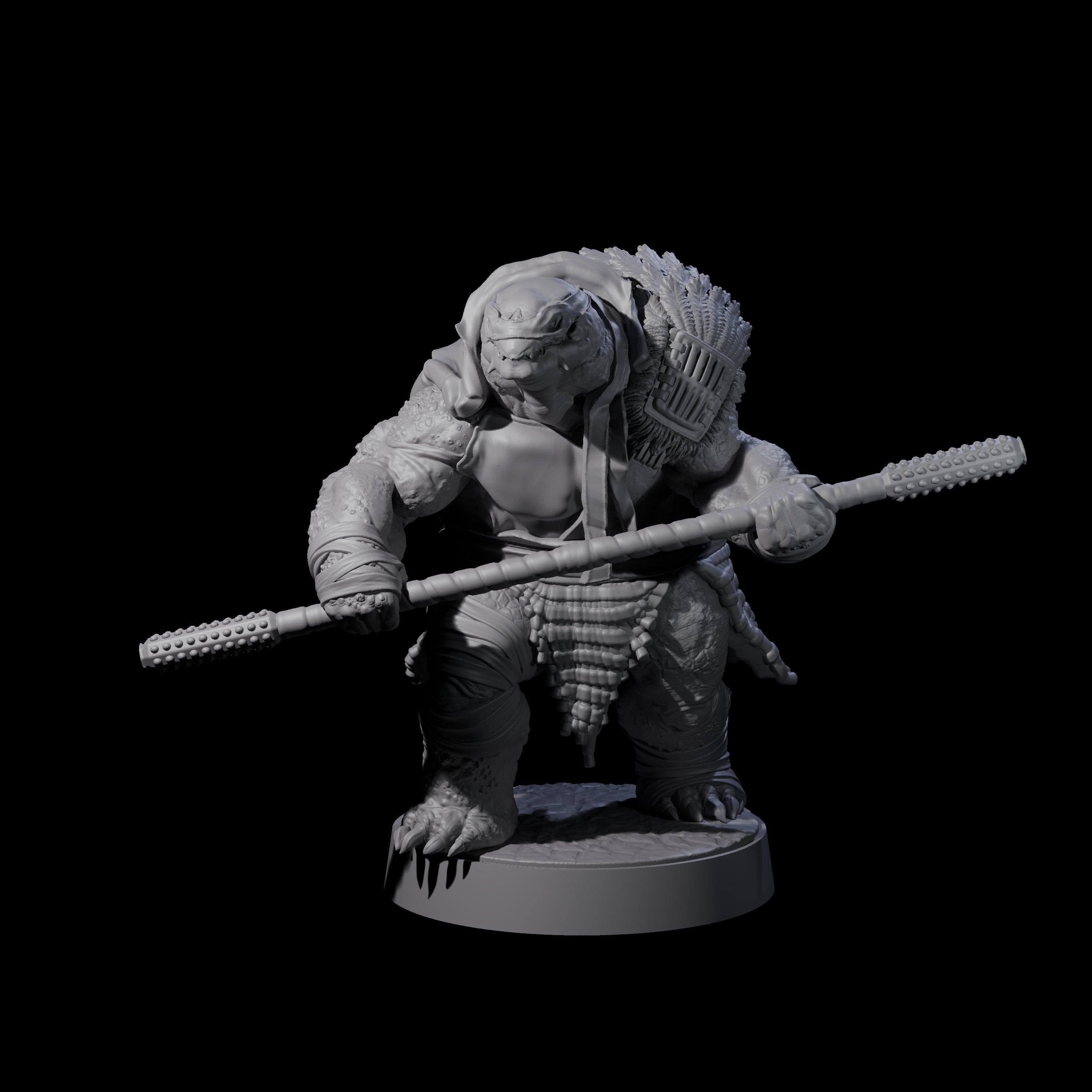 Masked Tortle Ninja B Miniature for Dungeons and Dragons, Pathfinder or other TTRPGs