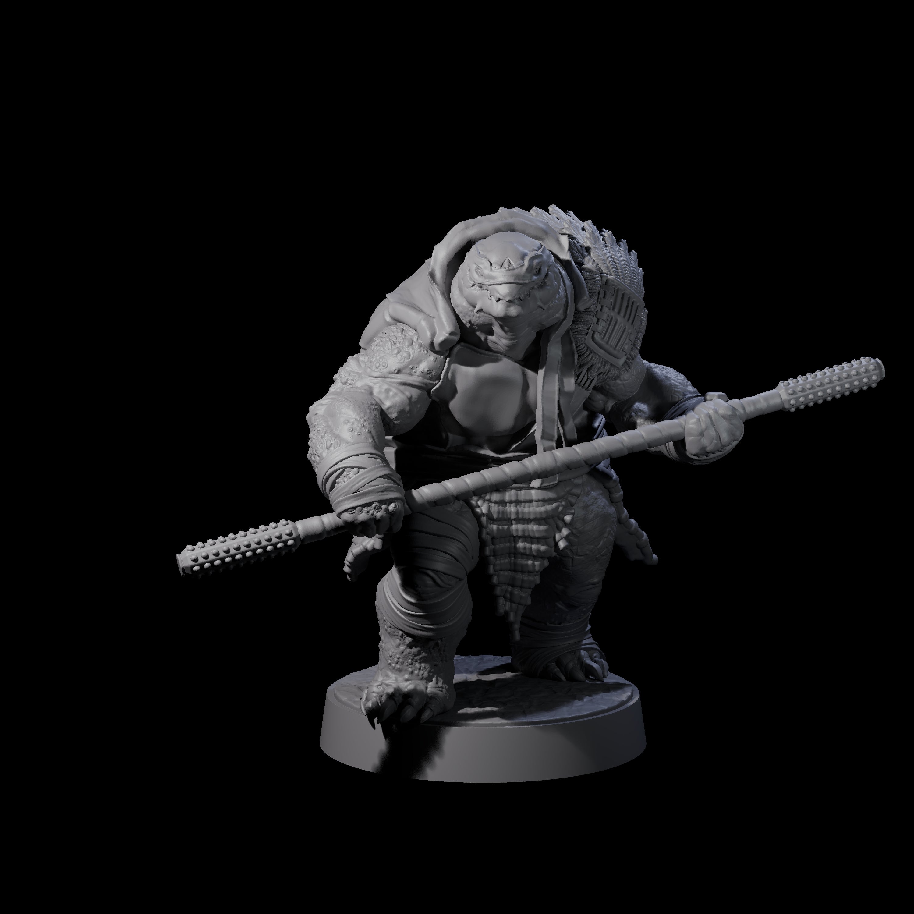 Masked Tortle Ninja B Miniature for Dungeons and Dragons, Pathfinder or other TTRPGs