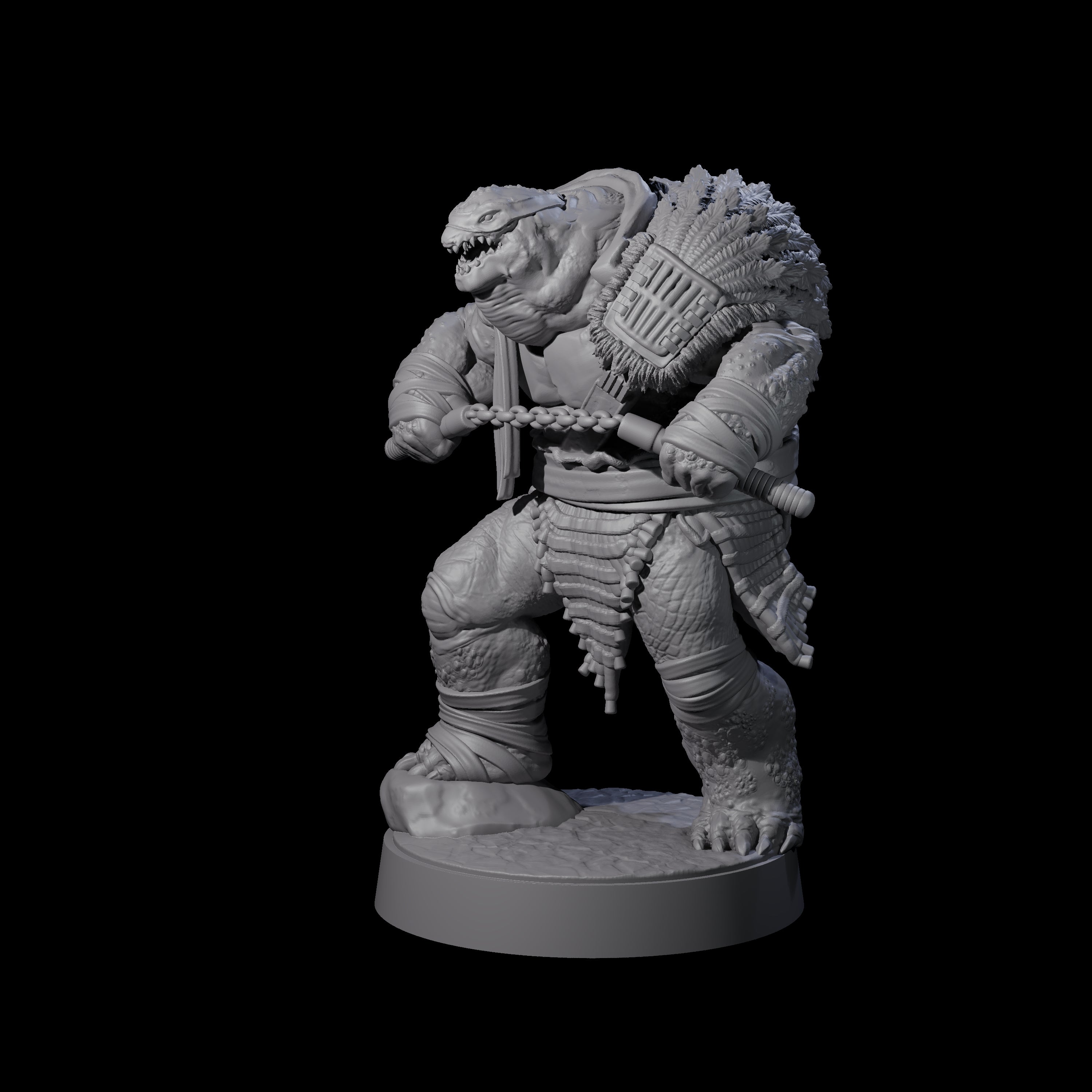 Masked Tortle Ninja C Miniature for Dungeons and Dragons, Pathfinder or other TTRPGs