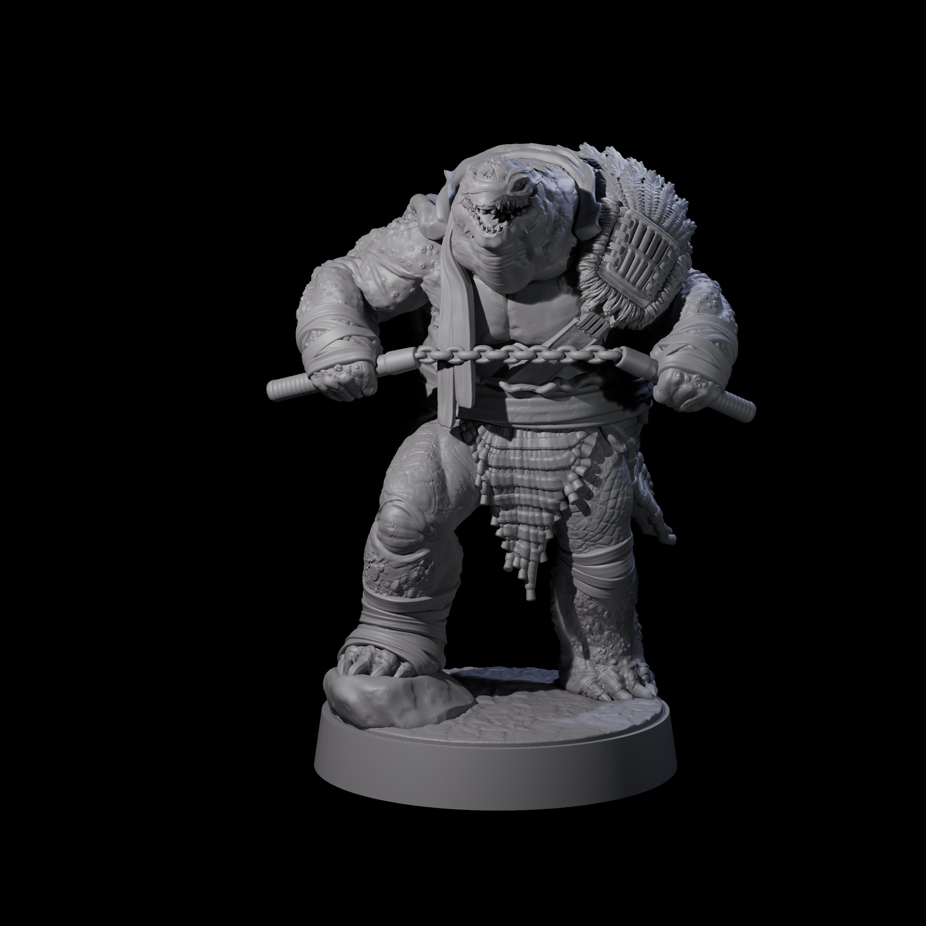 Masked Tortle Ninja C Miniature for Dungeons and Dragons, Pathfinder or other TTRPGs