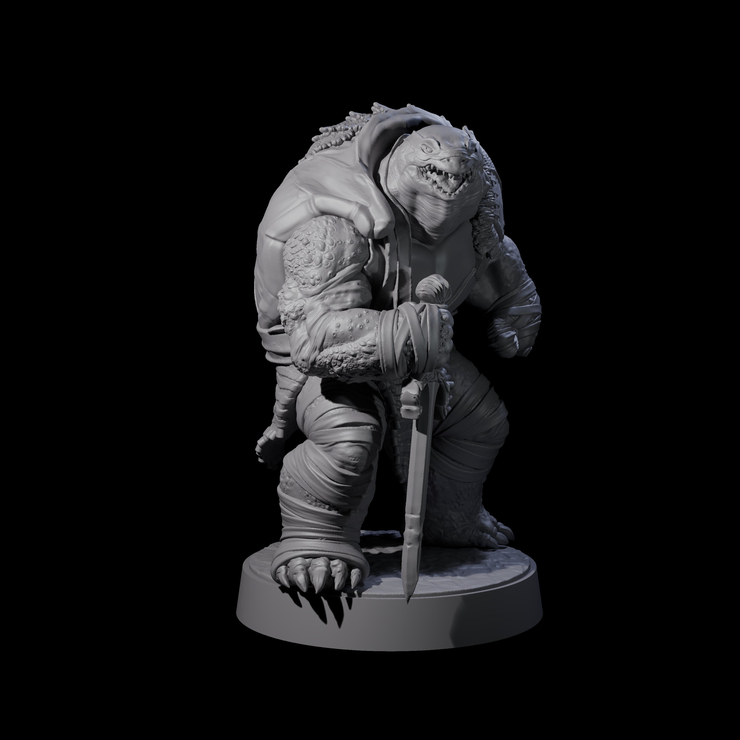 Masked Tortle Ninja D Miniature for Dungeons and Dragons, Pathfinder or other TTRPGs