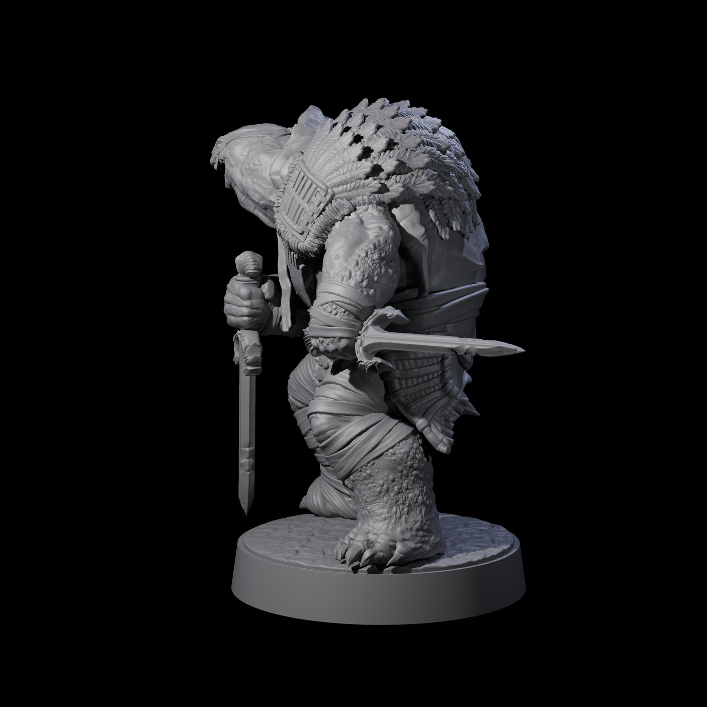 Masked Tortle Ninja D Miniature for Dungeons and Dragons, Pathfinder or other TTRPGs