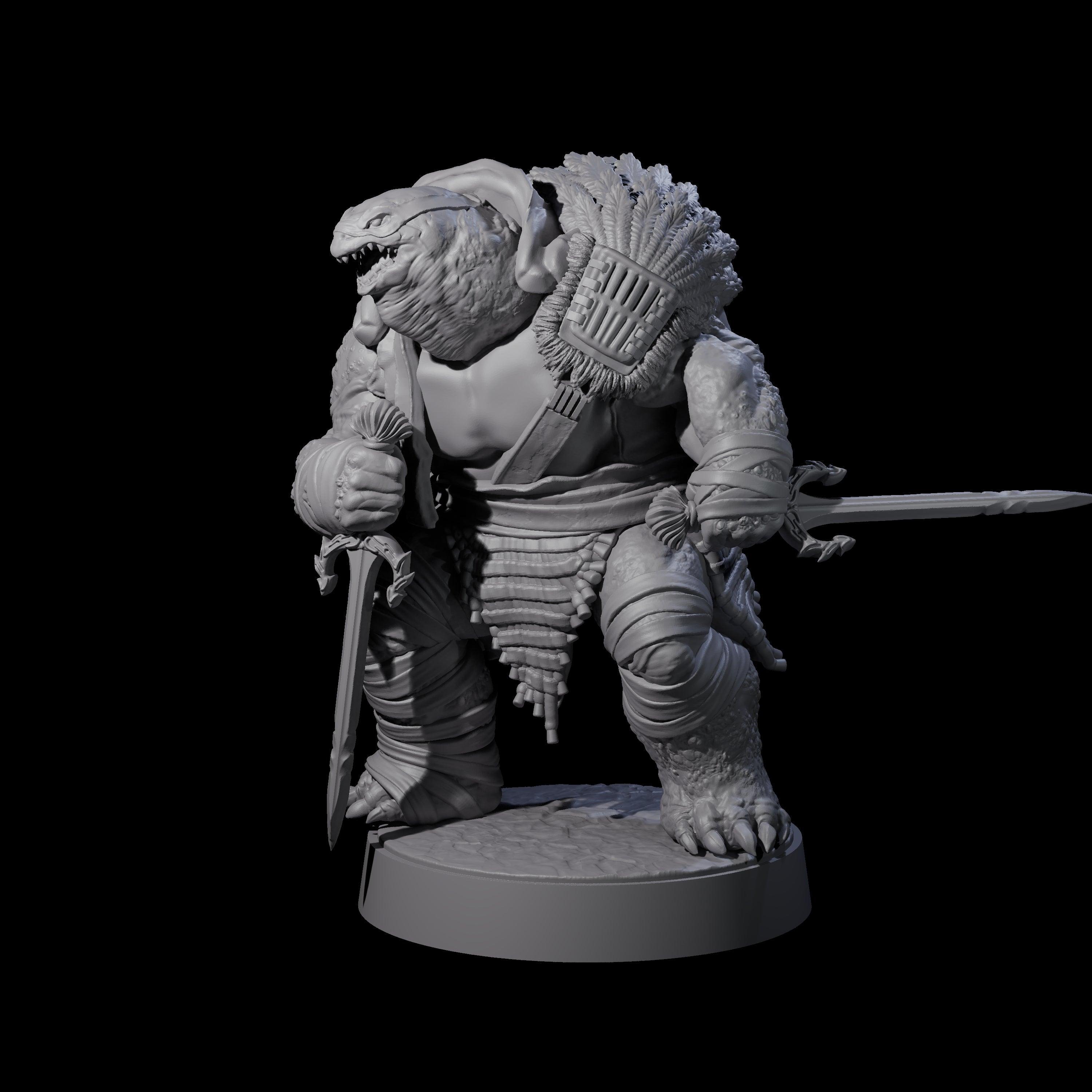 Masked Tortle Ninja D Miniature for Dungeons and Dragons, Pathfinder or other TTRPGs