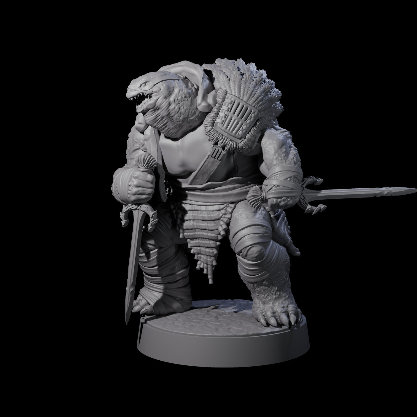 Masked Tortle Ninja D Miniature for Dungeons and Dragons, Pathfinder or other TTRPGs