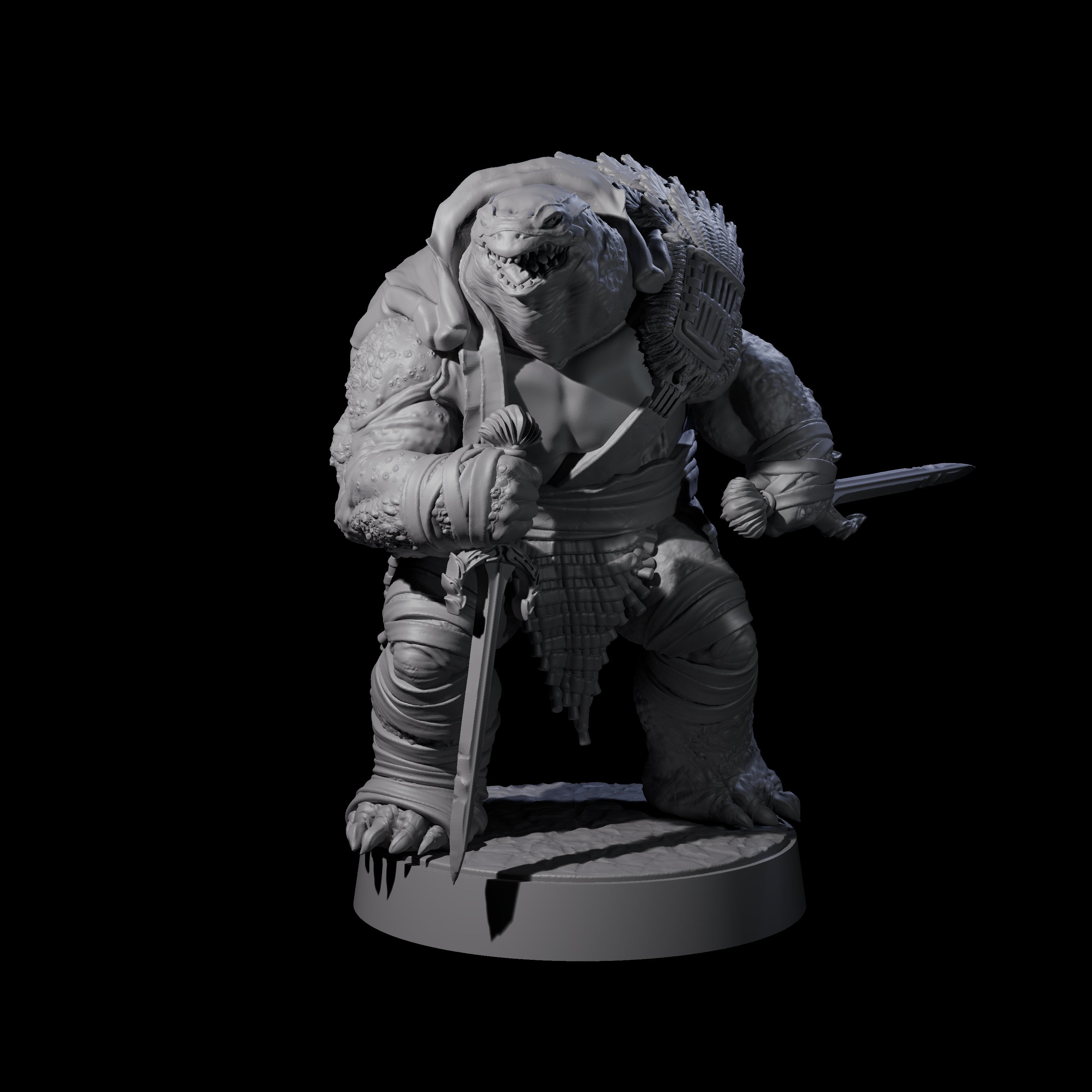 Masked Tortle Ninja D Miniature for Dungeons and Dragons, Pathfinder or other TTRPGs