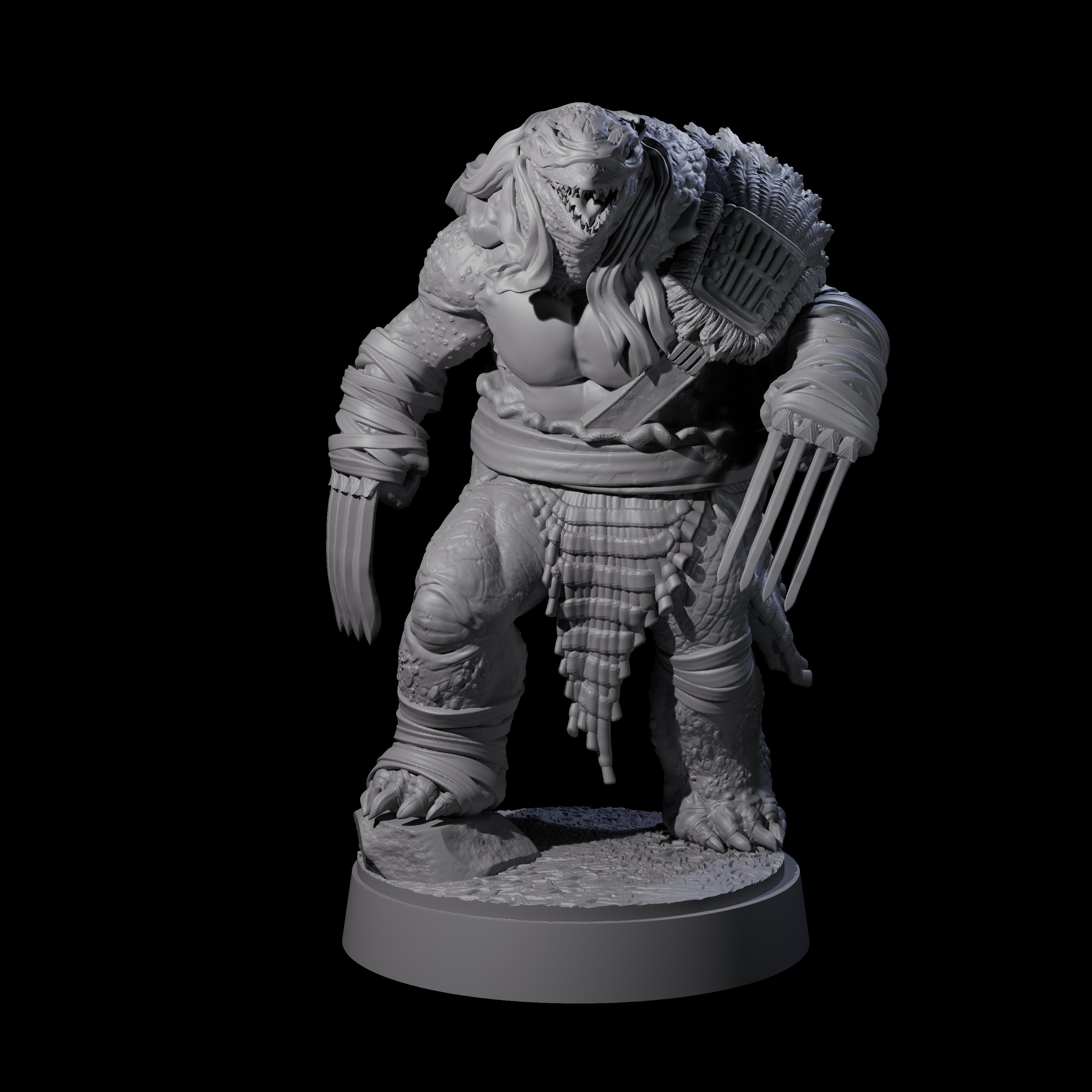 Masked Tortle Ninja E Miniature for Dungeons and Dragons, Pathfinder or other TTRPGs