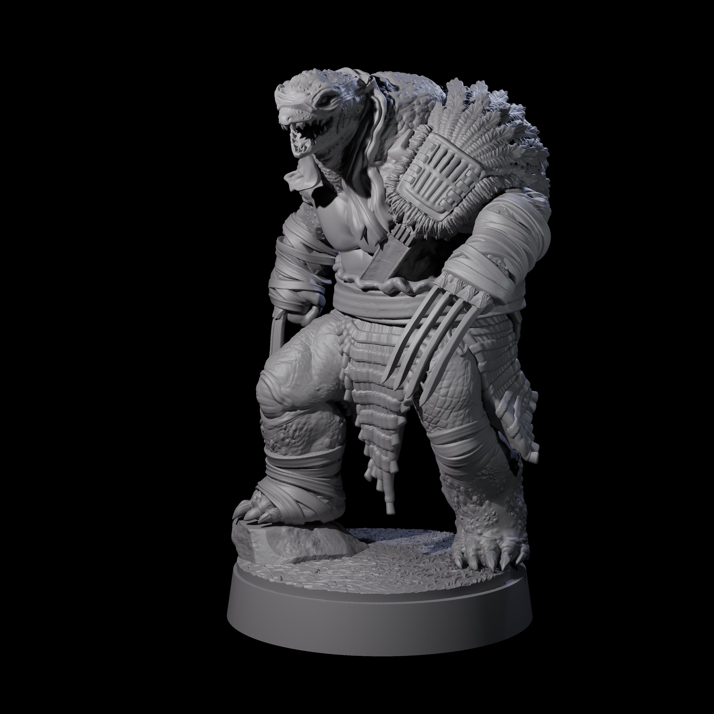Masked Tortle Ninja E Miniature for Dungeons and Dragons, Pathfinder or other TTRPGs