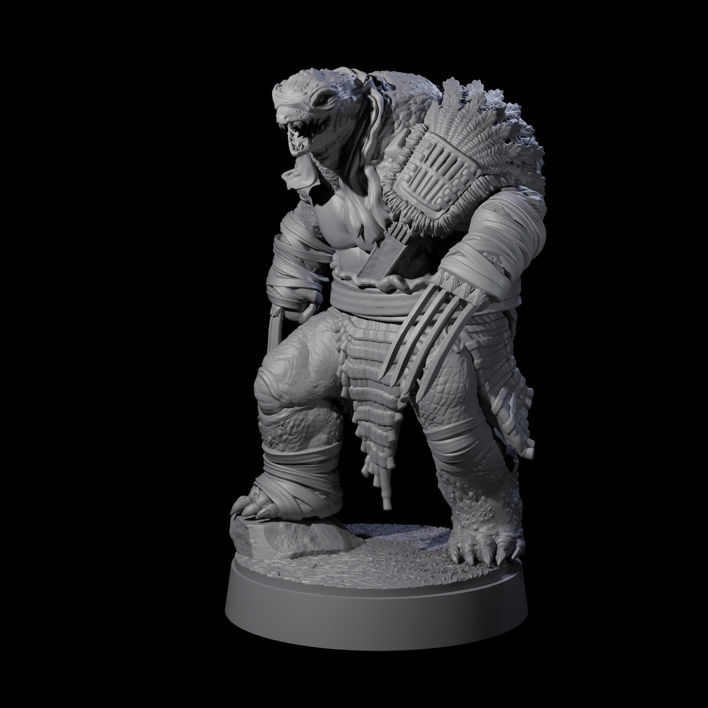 Masked Tortle Ninja E Miniature for Dungeons and Dragons, Pathfinder or other TTRPGs