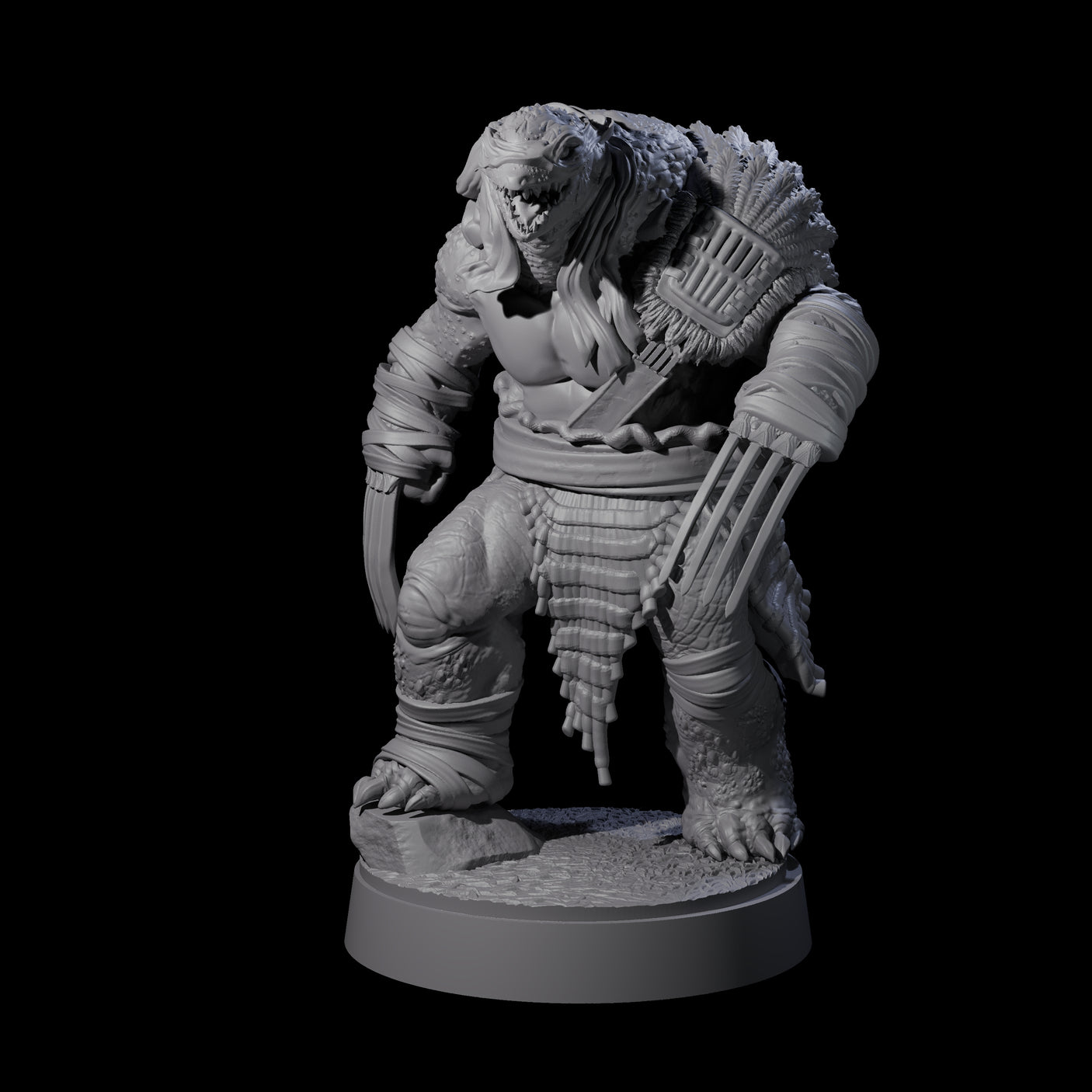 Masked Tortle Ninja E Miniature for Dungeons and Dragons, Pathfinder or other TTRPGs