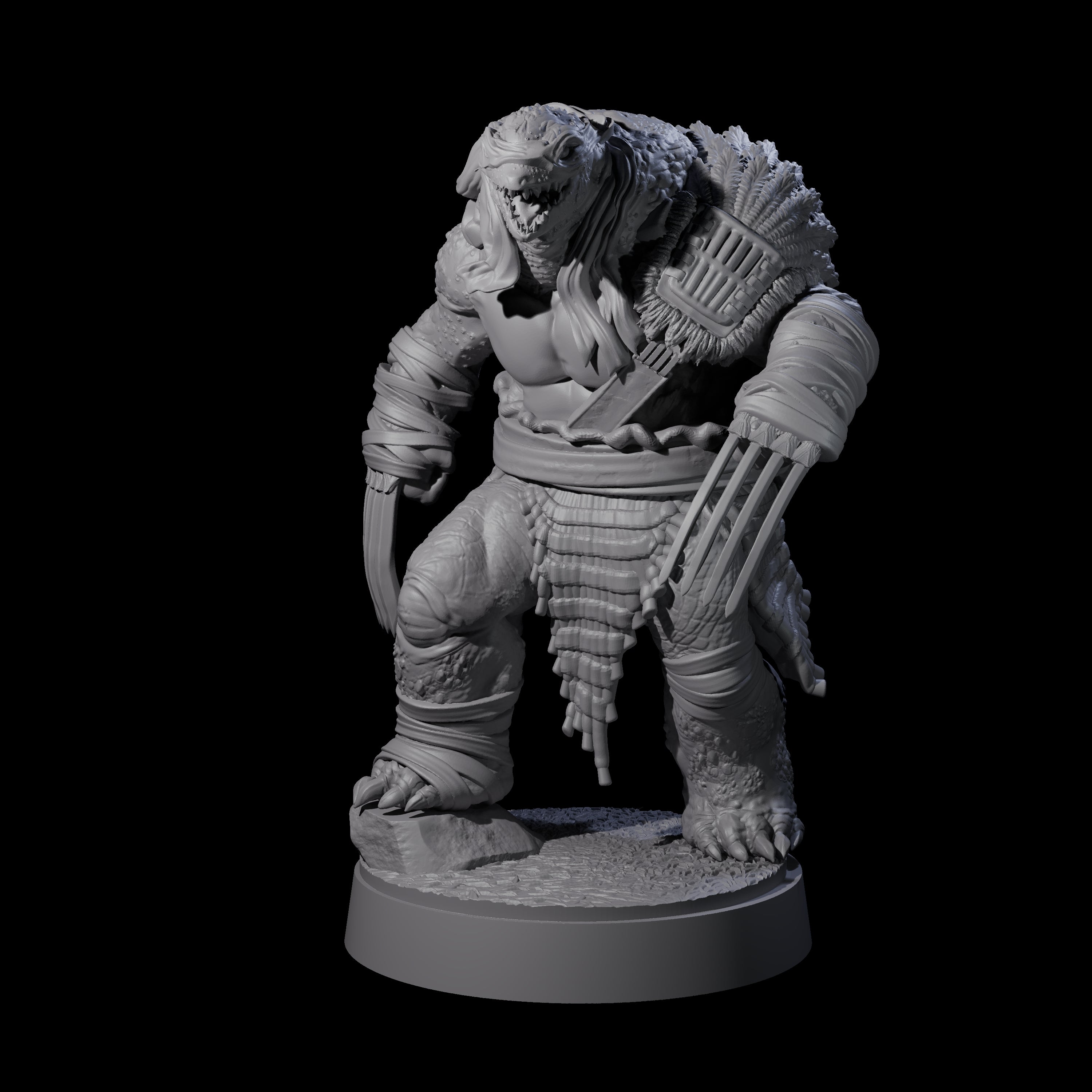 Masked Tortle Ninja E Miniature for Dungeons and Dragons, Pathfinder or other TTRPGs