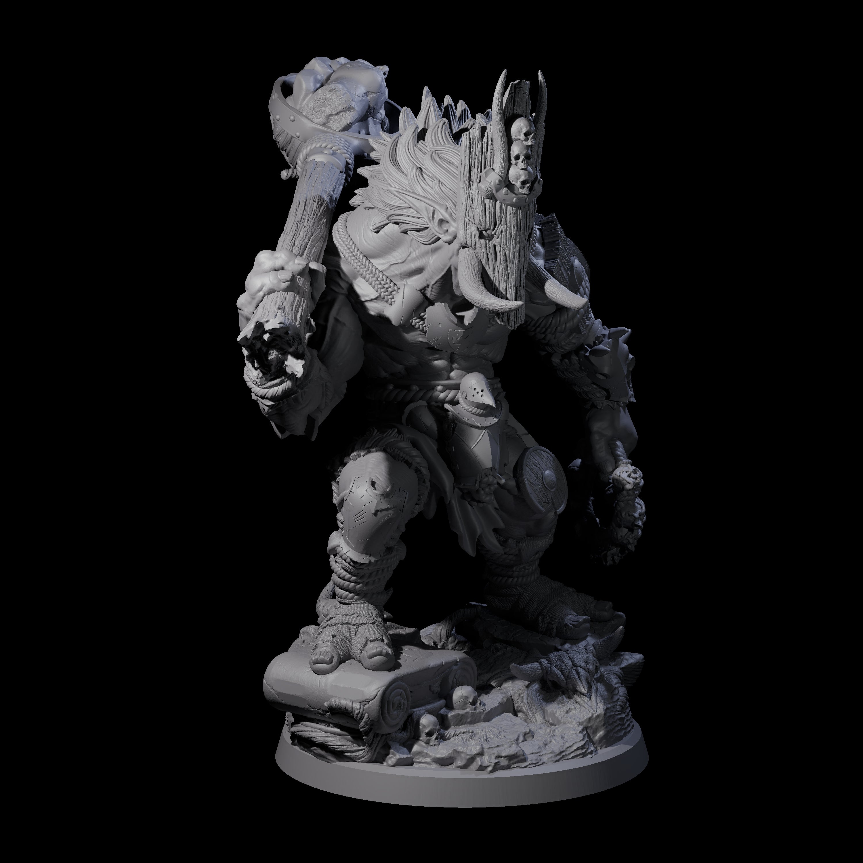 Masked Troll Berserker A Miniature for Dungeons and Dragons, Pathfinder or other TTRPGs