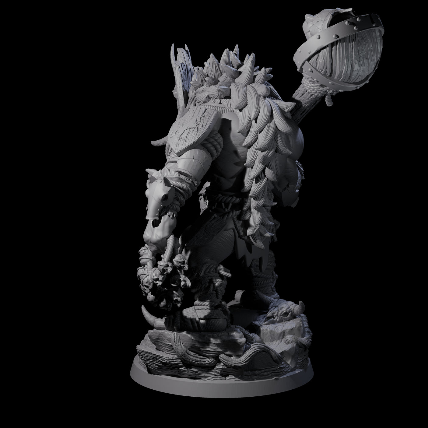 Masked Troll Berserker A Miniature for Dungeons and Dragons, Pathfinder or other TTRPGs
