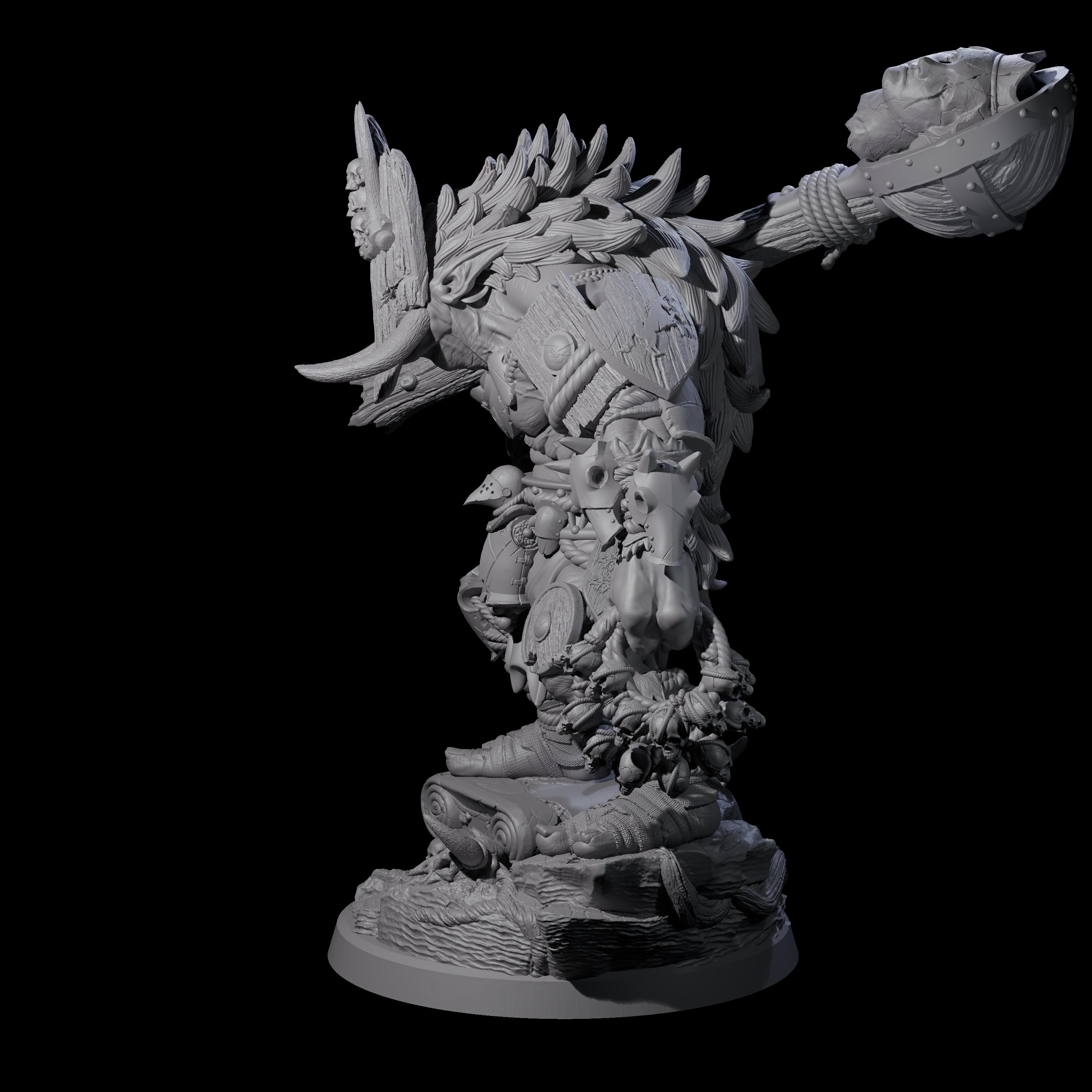 Masked Troll Berserker A Miniature for Dungeons and Dragons, Pathfinder or other TTRPGs