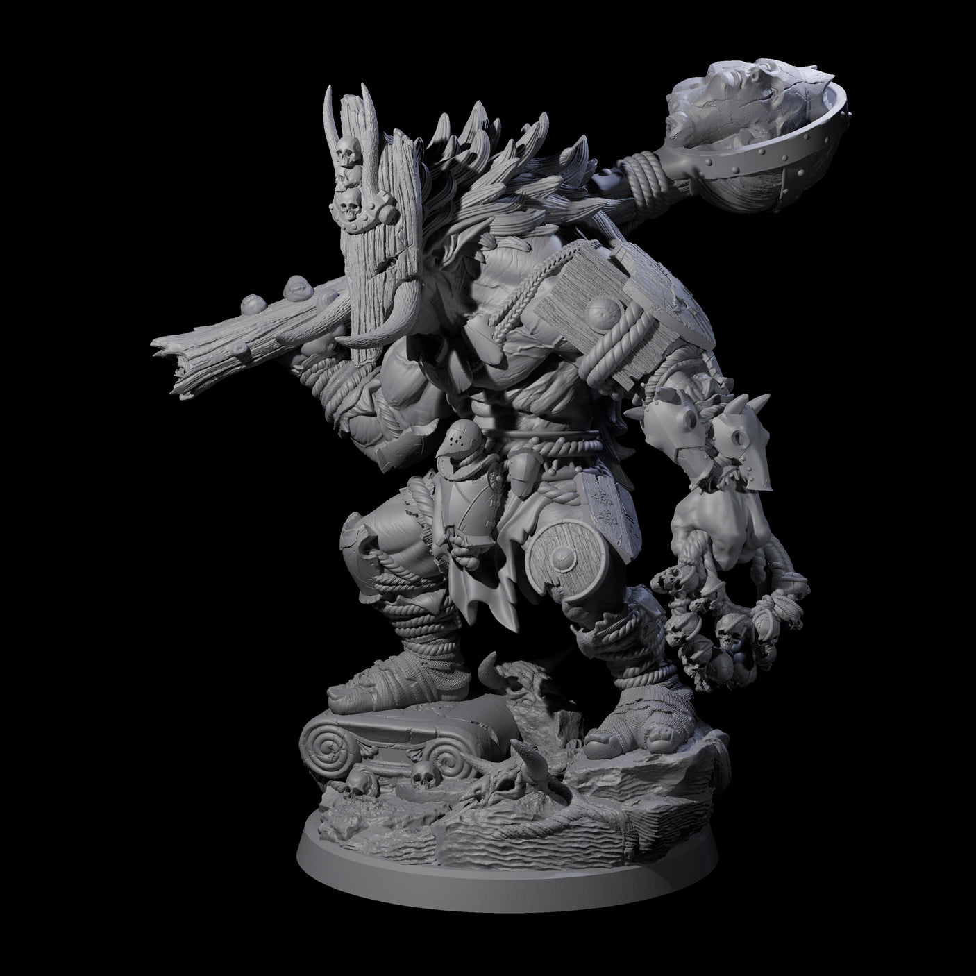 Masked Troll Berserker A Miniature for Dungeons and Dragons, Pathfinder or other TTRPGs