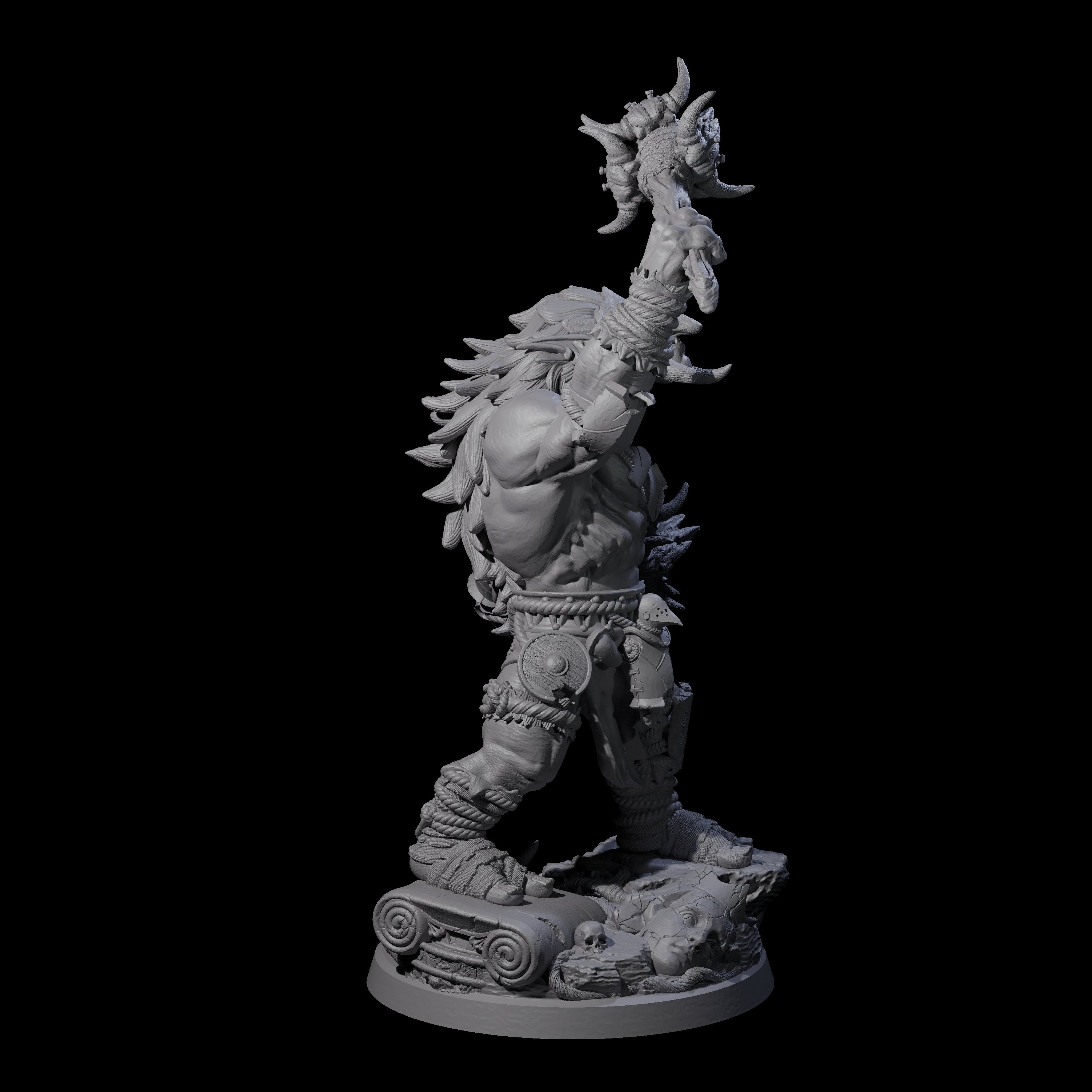Masked Troll Berserker C Miniature for Dungeons and Dragons, Pathfinder or other TTRPGs