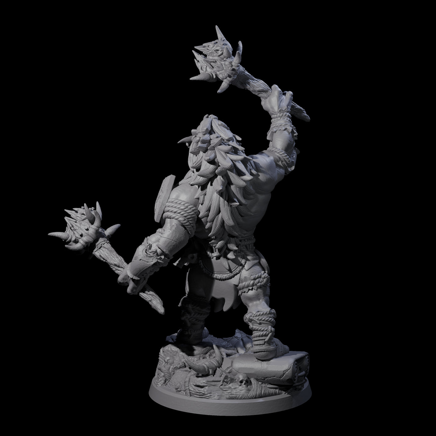 Masked Troll Berserker C Miniature for Dungeons and Dragons, Pathfinder or other TTRPGs
