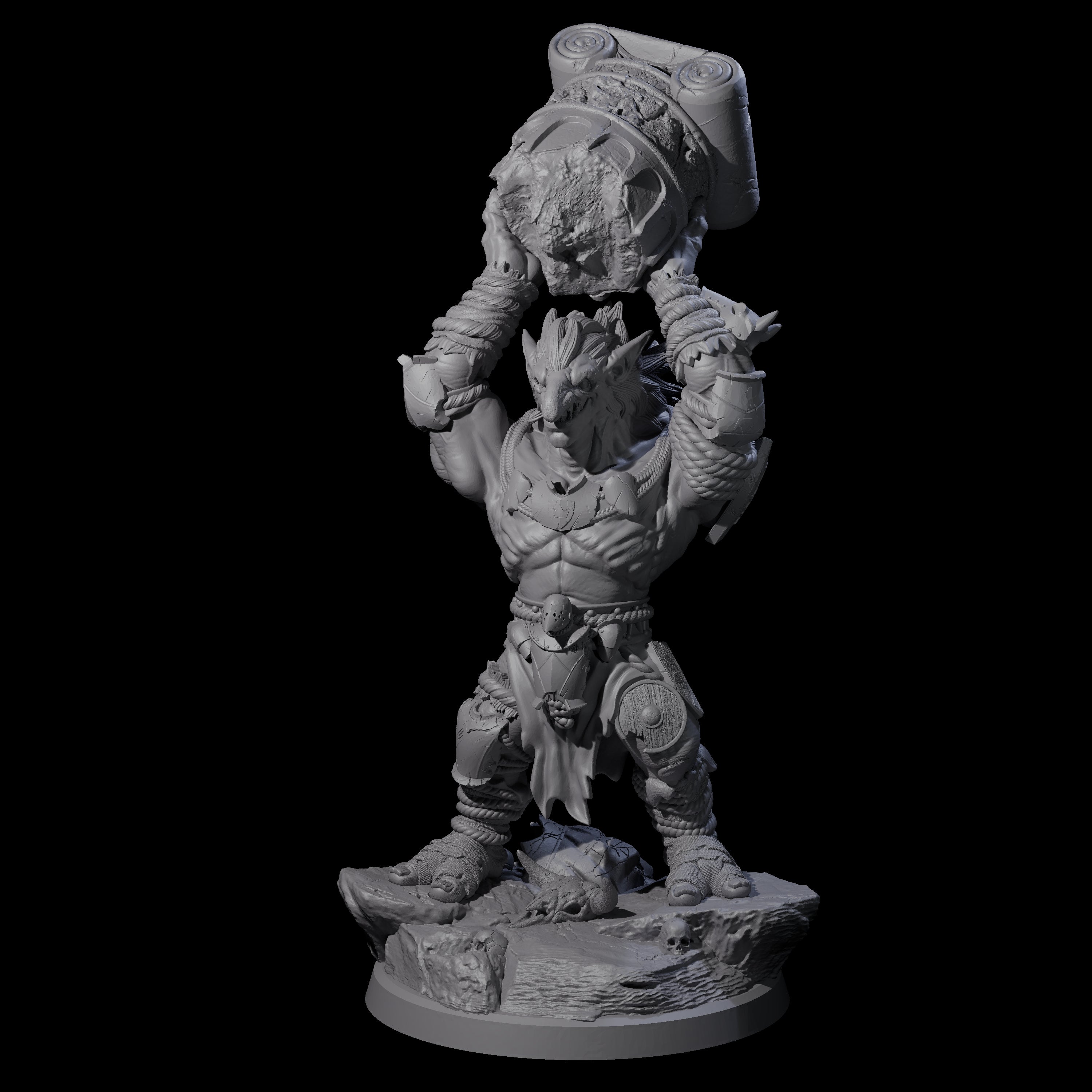 Masked Troll Berserker D Miniature for Dungeons and Dragons, Pathfinder or other TTRPGs