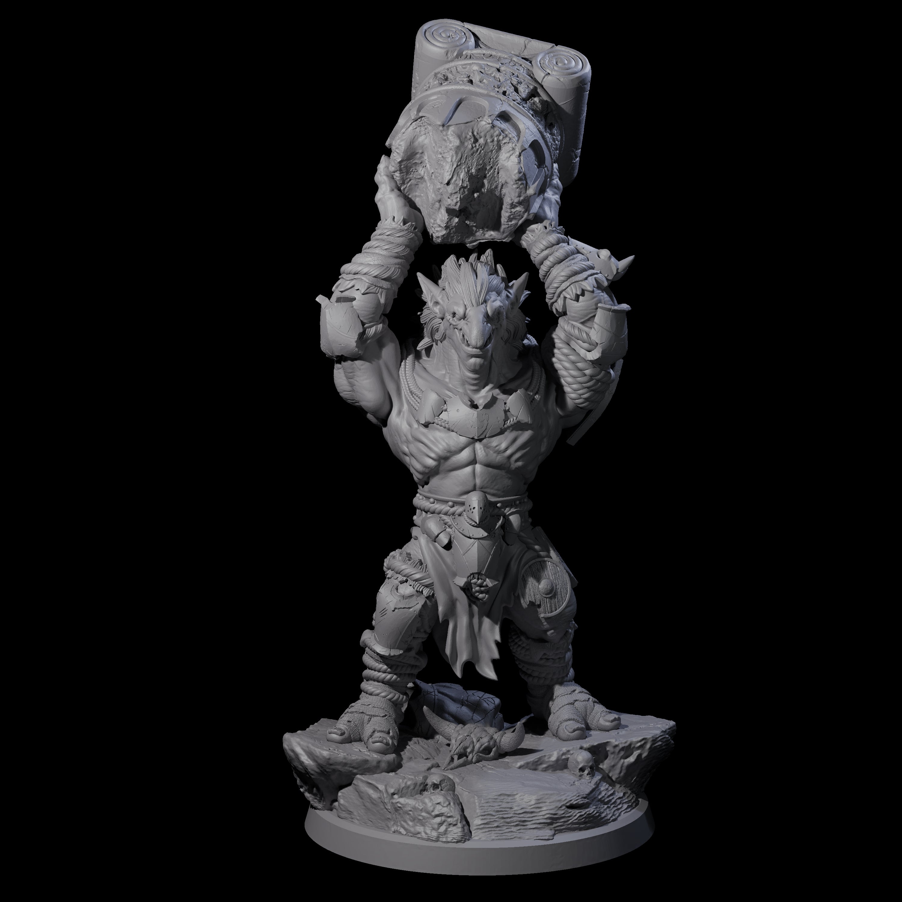 Masked Troll Berserker D Miniature for Dungeons and Dragons, Pathfinder or other TTRPGs