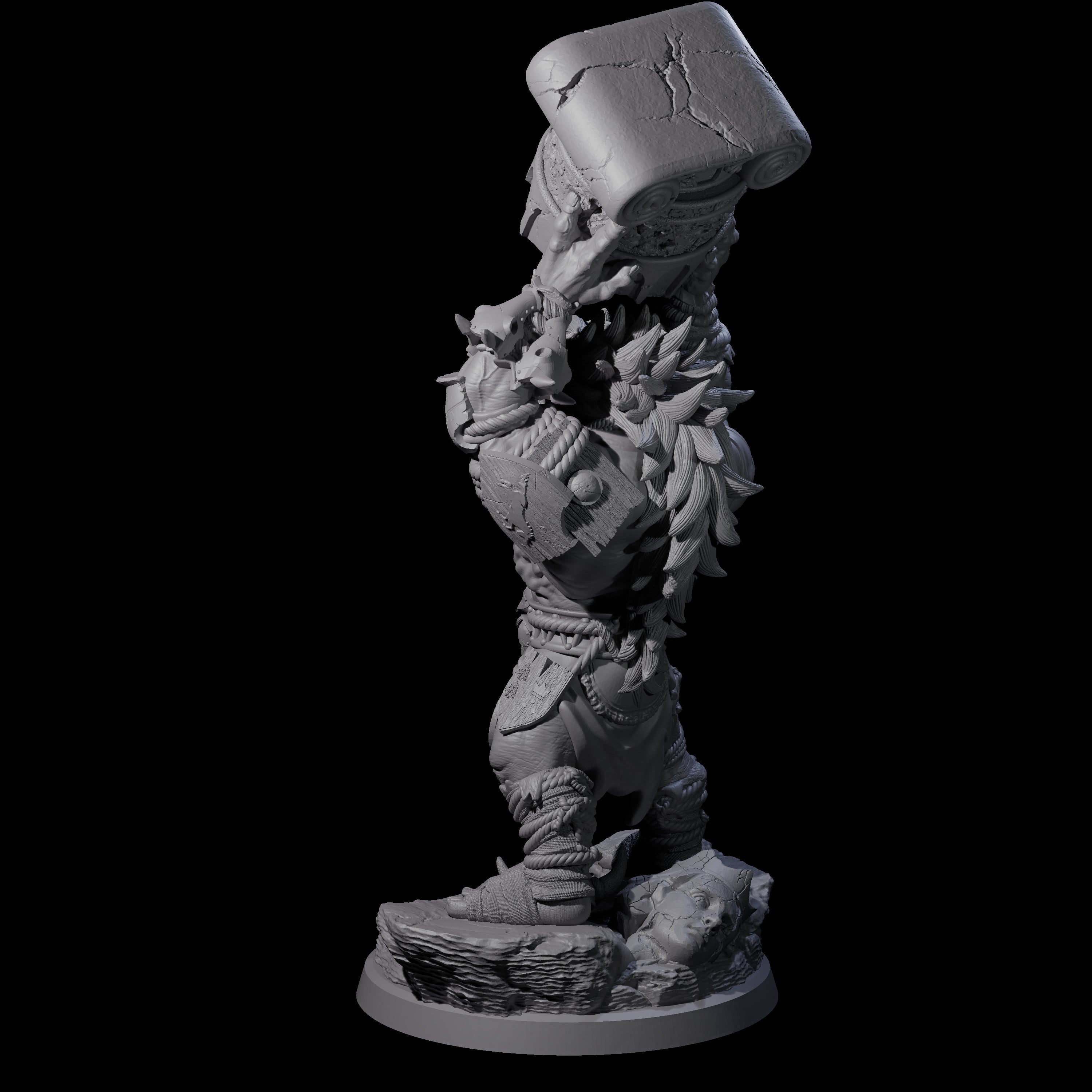 Masked Troll Berserker D Miniature for Dungeons and Dragons, Pathfinder or other TTRPGs