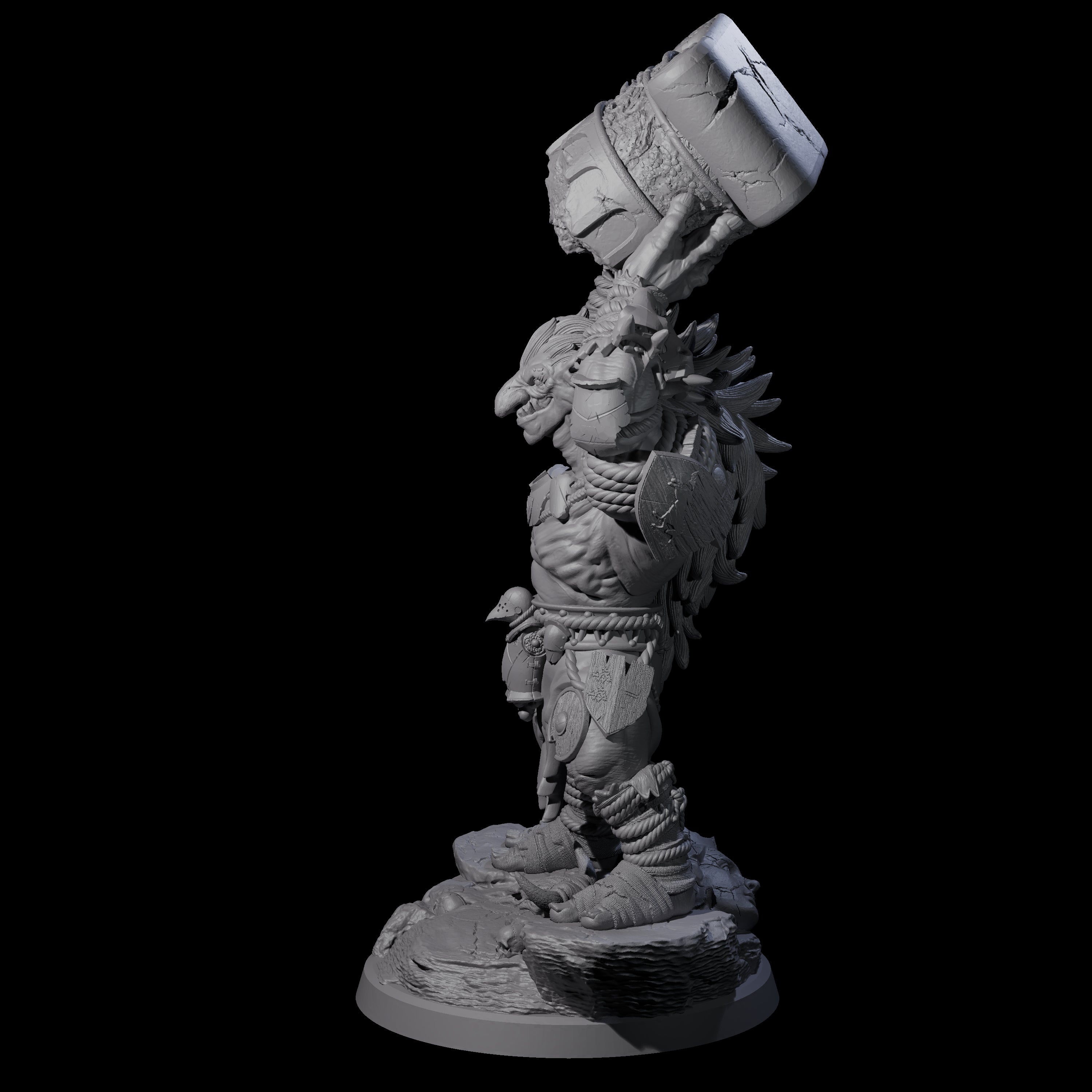 Masked Troll Berserker D Miniature for Dungeons and Dragons, Pathfinder or other TTRPGs