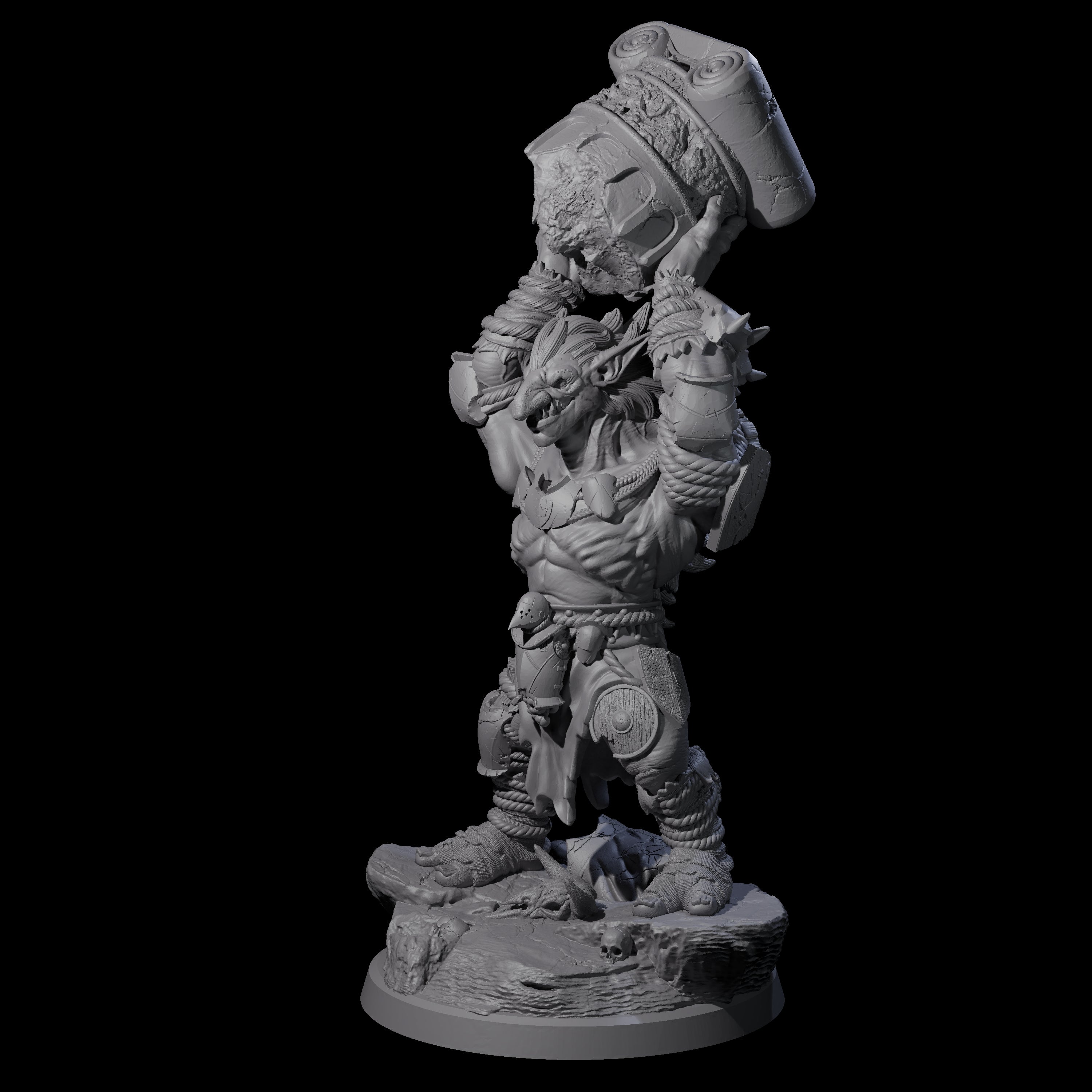 Masked Troll Berserker D Miniature for Dungeons and Dragons, Pathfinder or other TTRPGs
