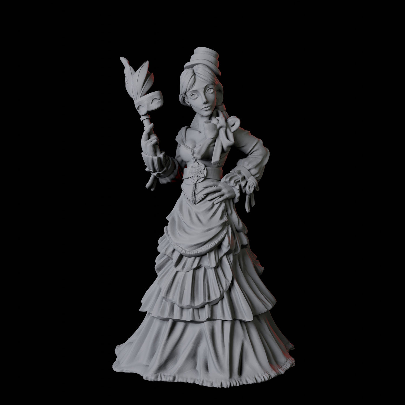 Masquerade Lady A Miniature for Dungeons and Dragons, Pathfinder or other TTRPGs
