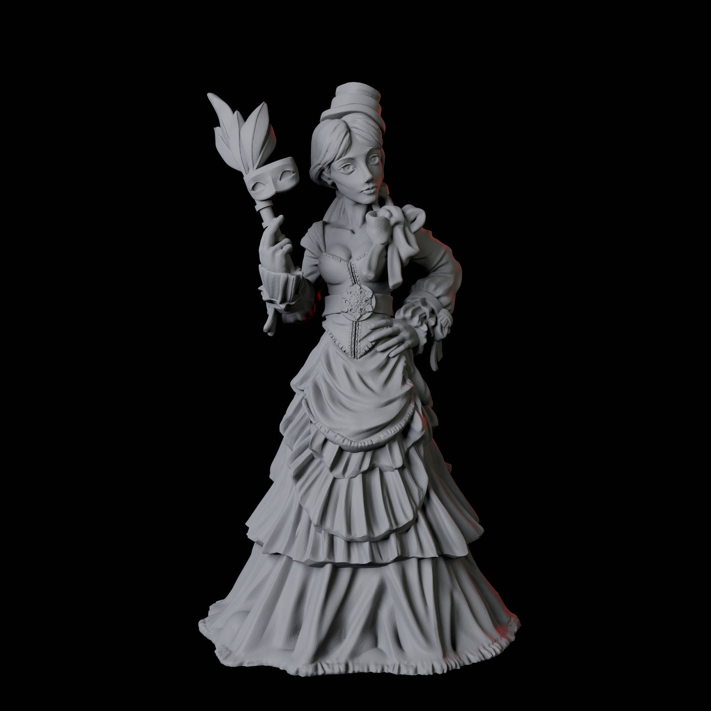 Masquerade Lady A Miniature for Dungeons and Dragons, Pathfinder or other TTRPGs