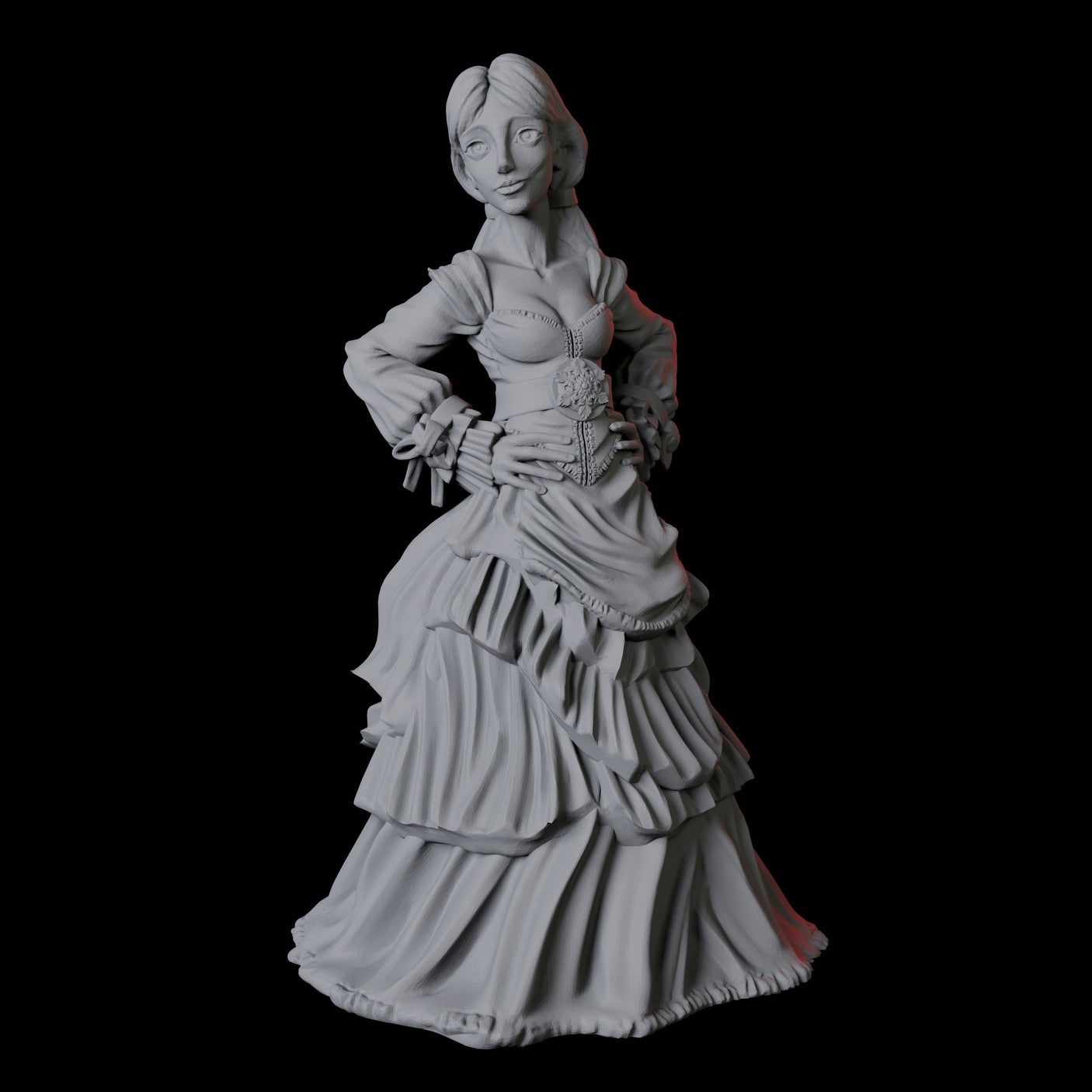 Masquerade Lady C Miniature for Dungeons and Dragons, Pathfinder or other TTRPGs
