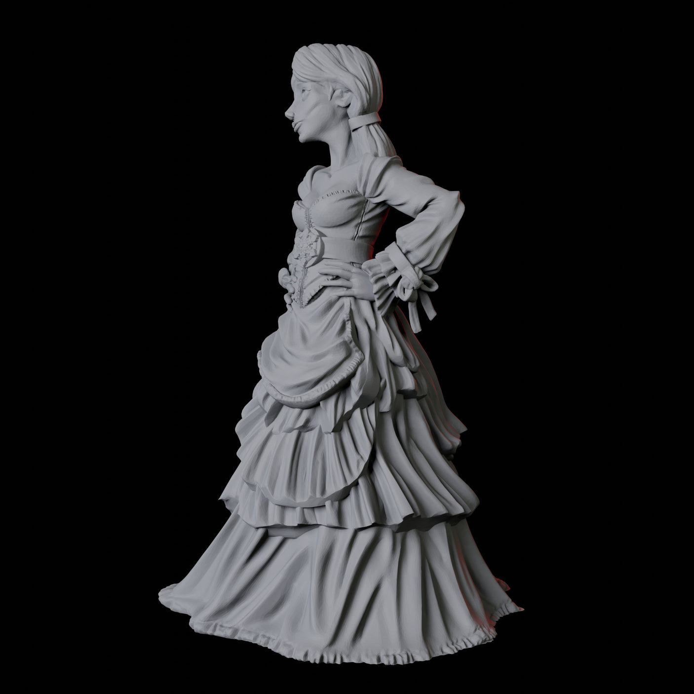 Masquerade Lady C Miniature for Dungeons and Dragons, Pathfinder or other TTRPGs