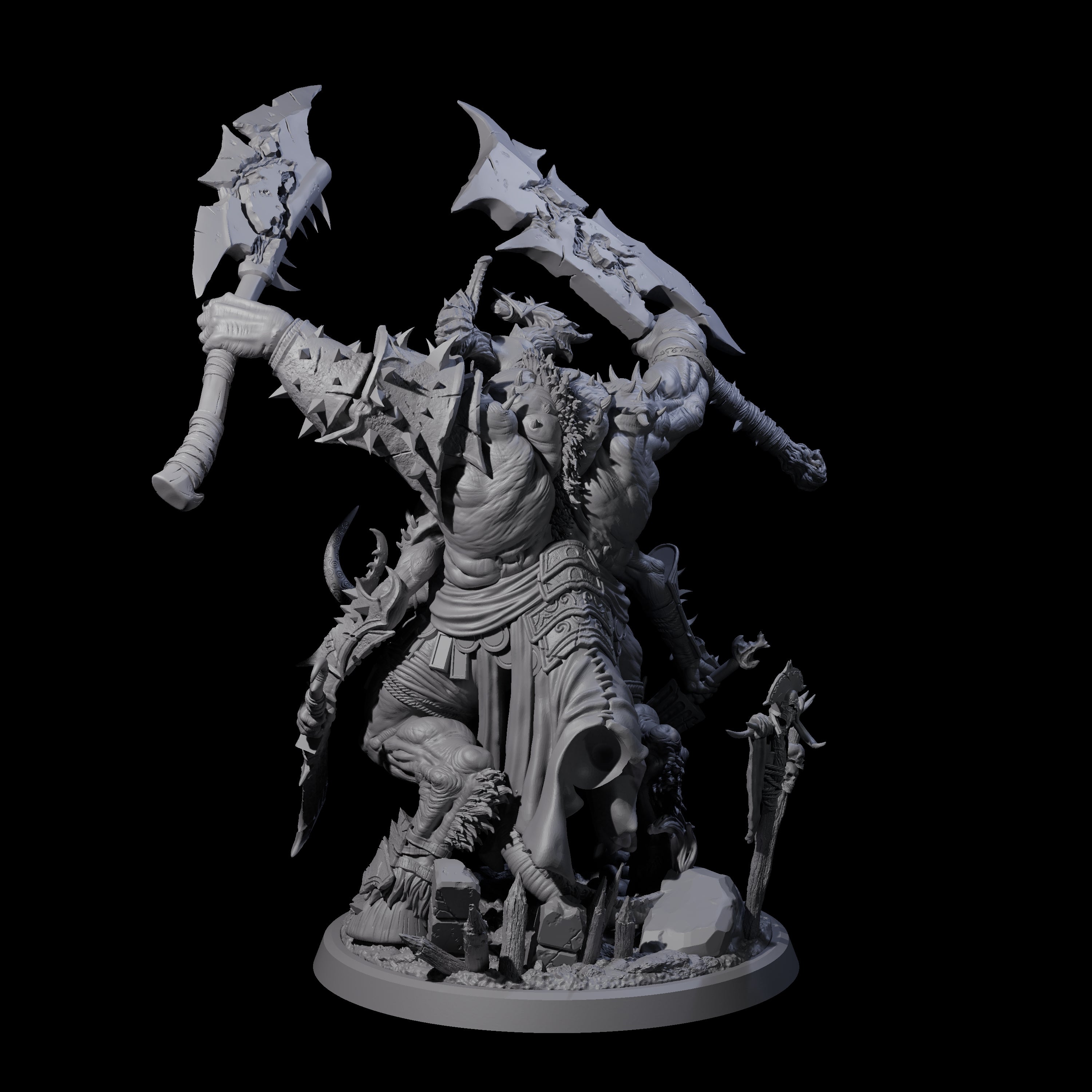 Massive Armoured Glabrezu Miniature for Dungeons and Dragons, Pathfinder or other TTRPGs