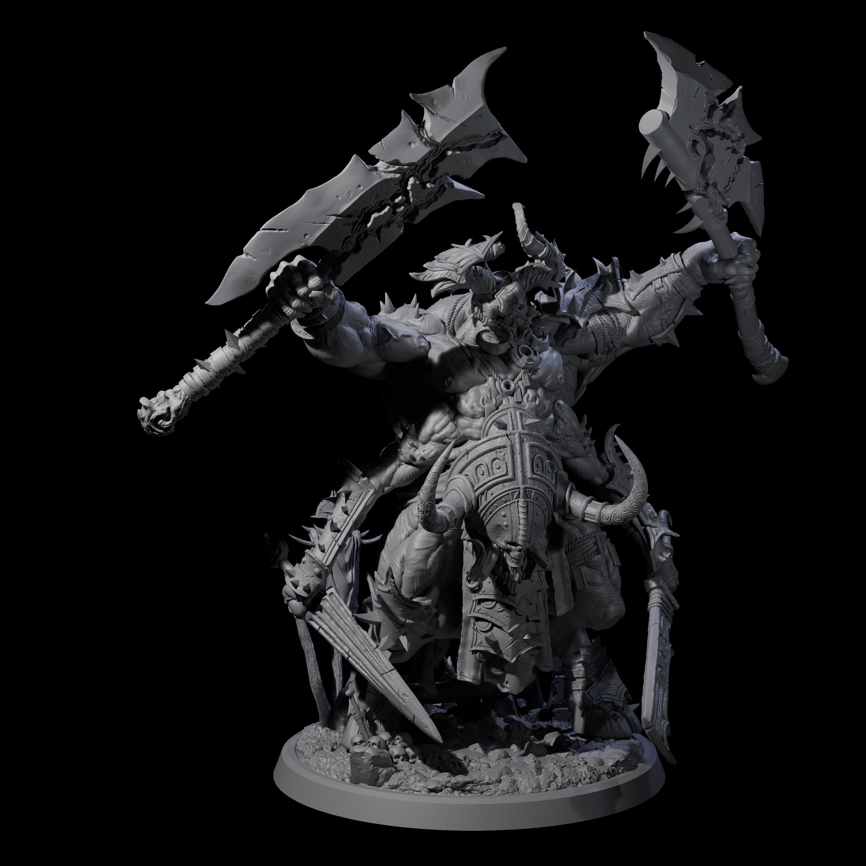 Massive Armoured Glabrezu Miniature for Dungeons and Dragons, Pathfinder or other TTRPGs