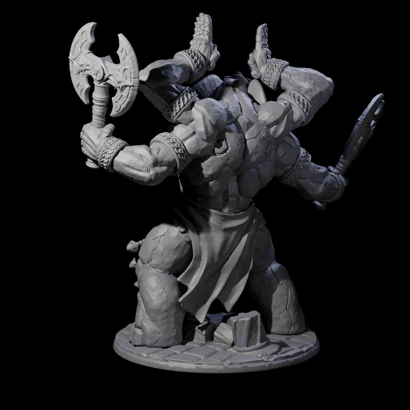 Massive Avatar of a Loxodon God Miniature for Dungeons and Dragons, Pathfinder or other TTRPGs