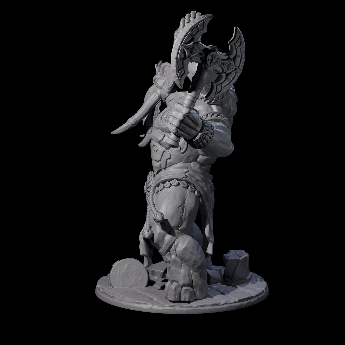 Massive Avatar of a Loxodon God Miniature for Dungeons and Dragons, Pathfinder or other TTRPGs