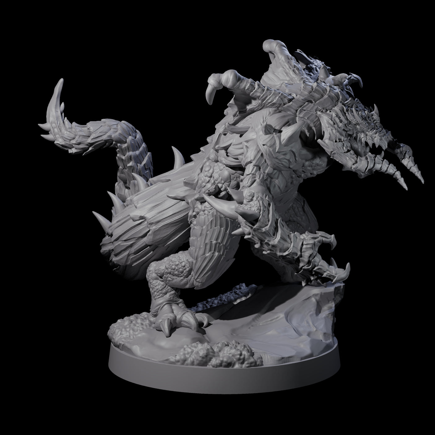 Massive Dragon Ogre A Miniature for Dungeons and Dragons, Pathfinder or other TTRPGs