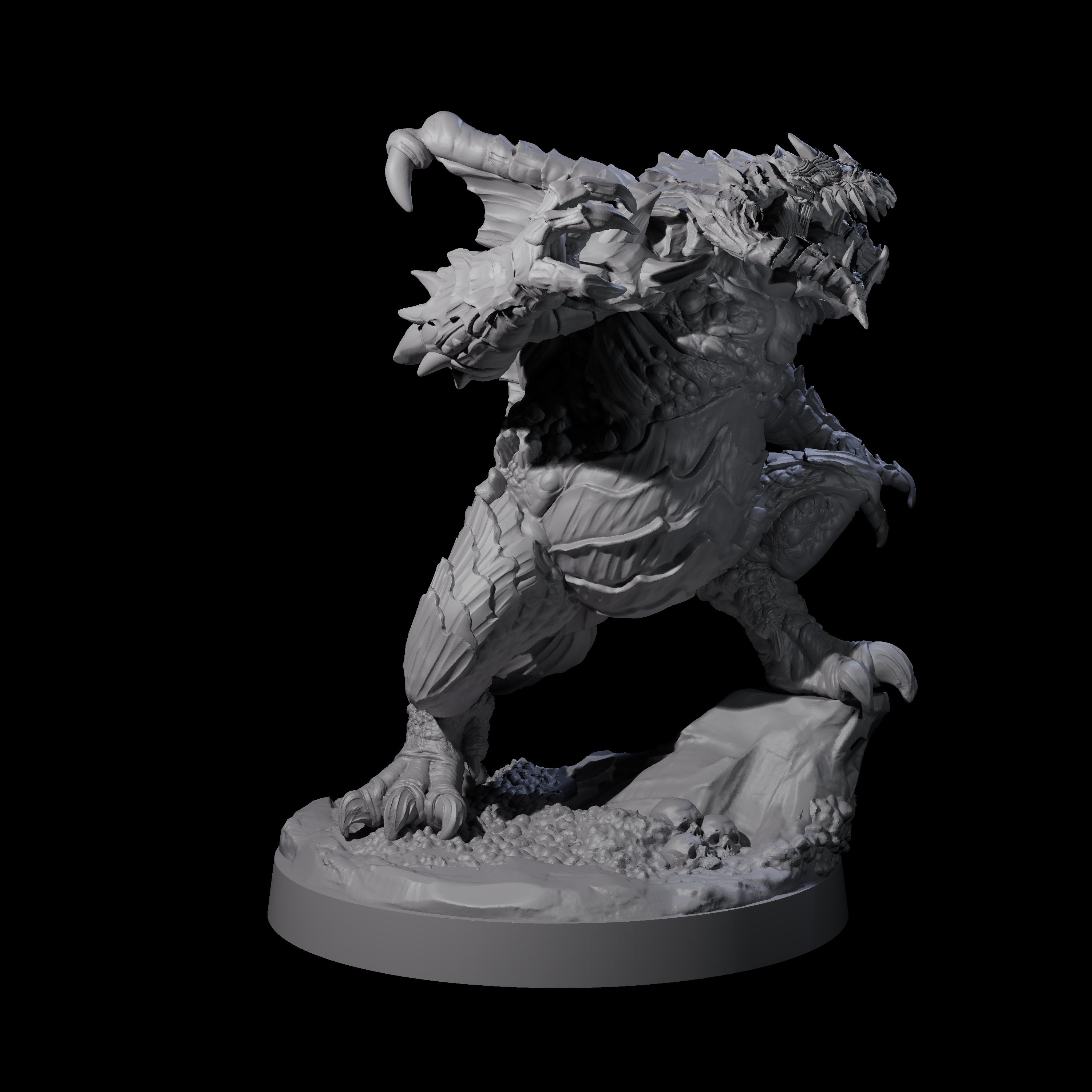 Massive Dragon Ogre B Miniature for Dungeons and Dragons, Pathfinder or other TTRPGs