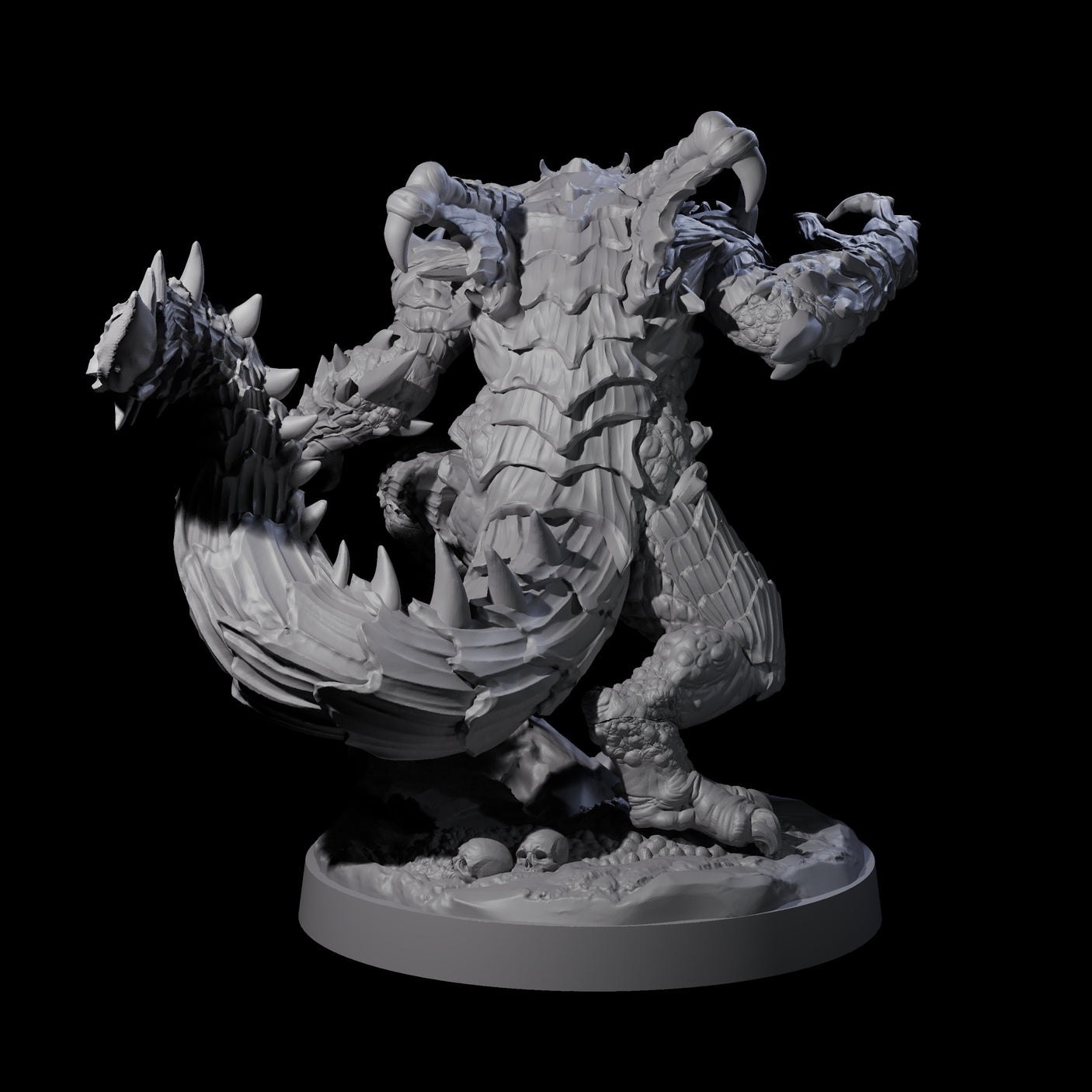 Massive Dragon Ogre B Miniature for Dungeons and Dragons, Pathfinder or other TTRPGs
