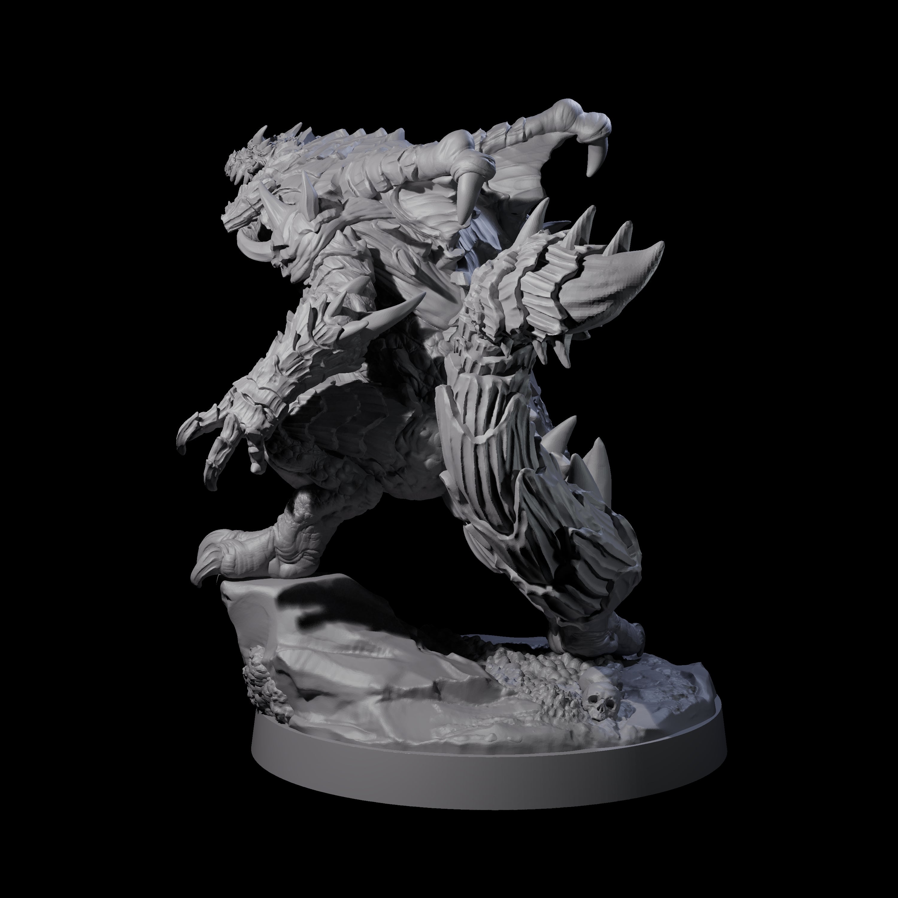 Massive Dragon Ogre B Miniature for Dungeons and Dragons, Pathfinder or other TTRPGs