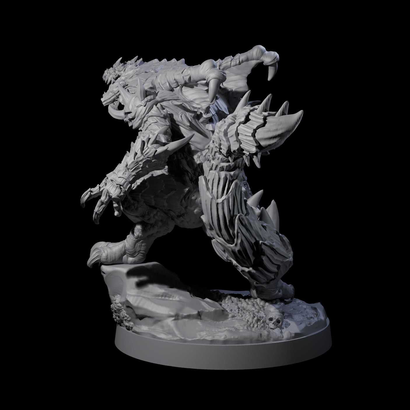Massive Dragon Ogre B Miniature for Dungeons and Dragons, Pathfinder or other TTRPGs