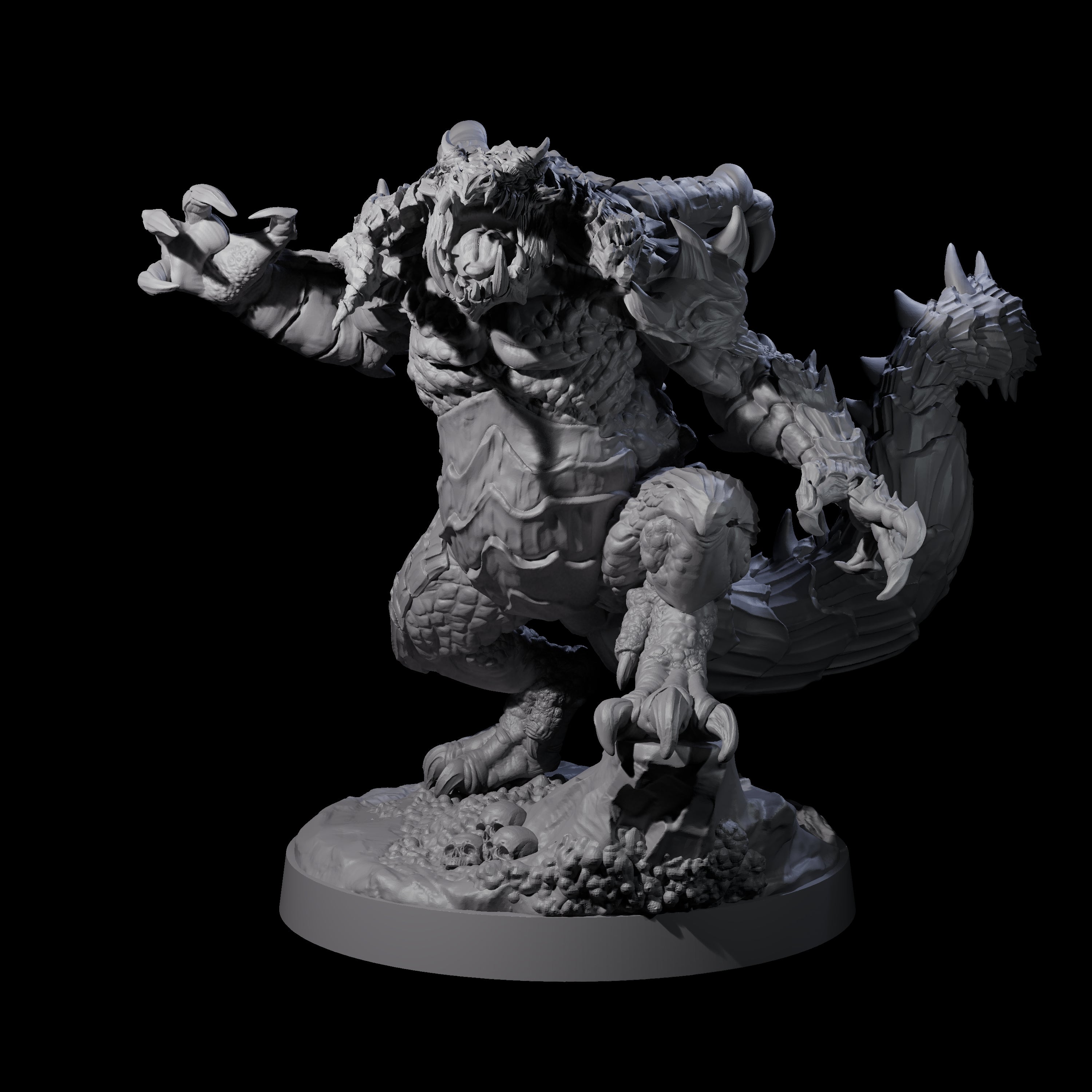 Massive Dragon Ogre B Miniature for Dungeons and Dragons, Pathfinder or other TTRPGs
