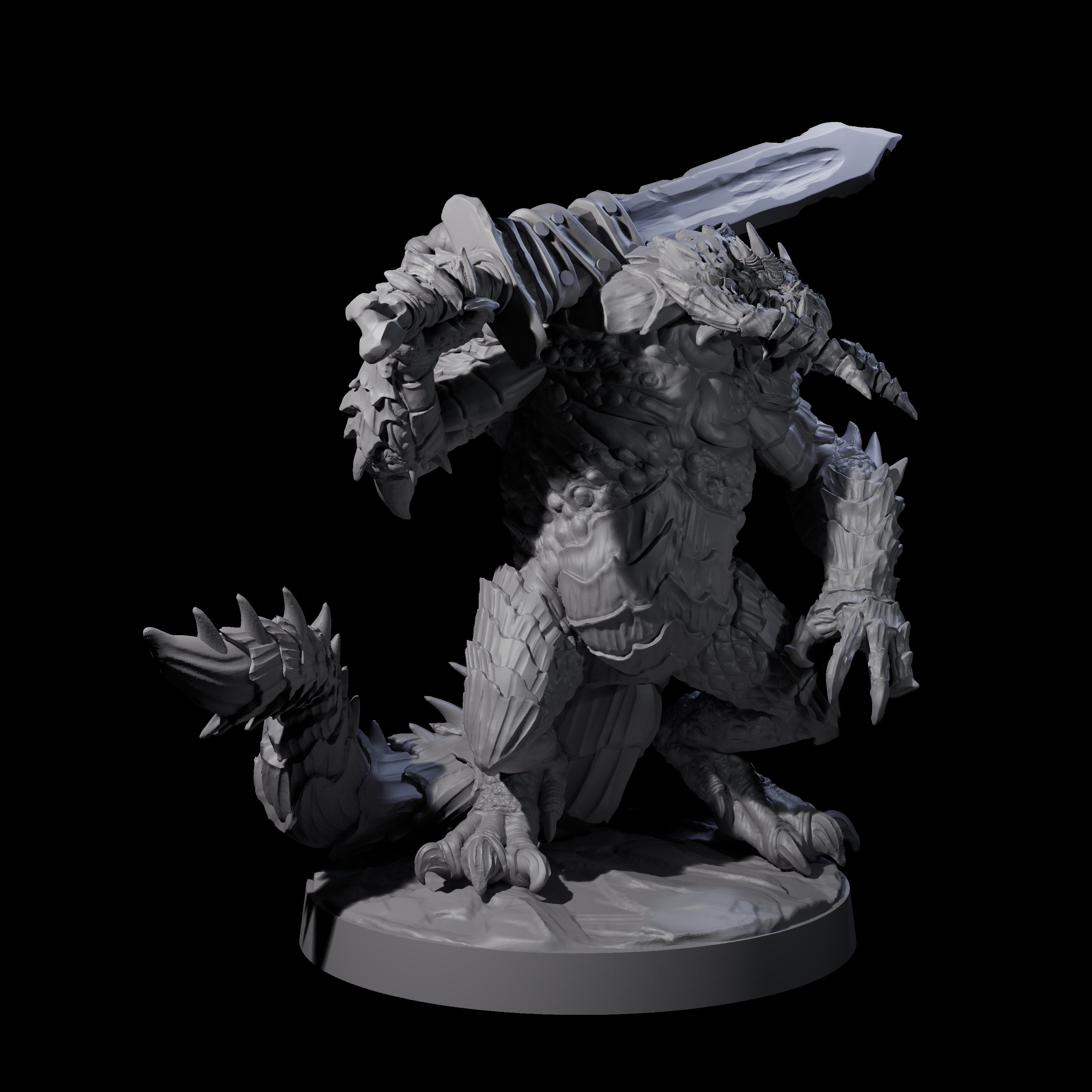 Massive Dragon Ogre C Miniature for Dungeons and Dragons, Pathfinder or other TTRPGs