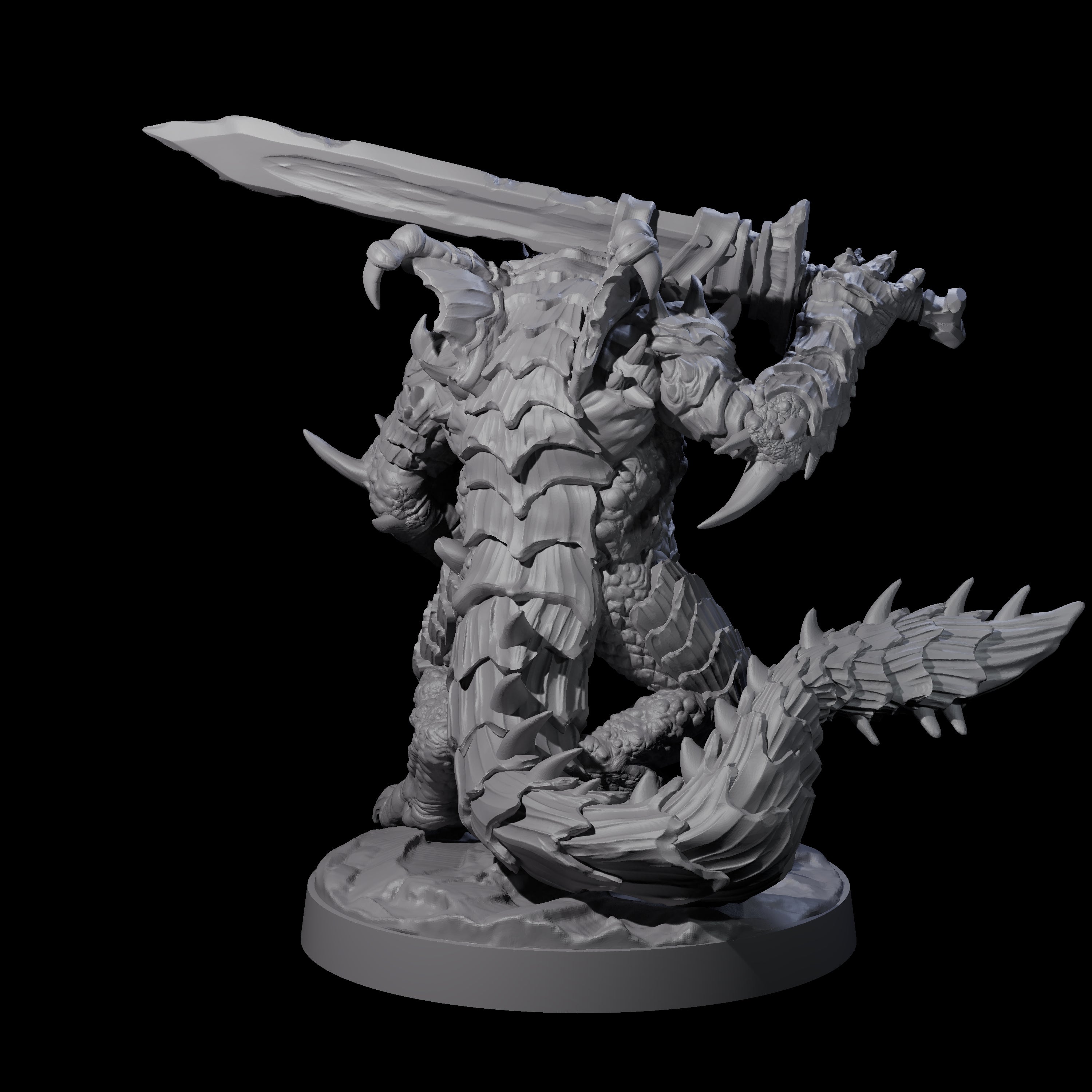 Massive Dragon Ogre C Miniature for Dungeons and Dragons, Pathfinder or other TTRPGs