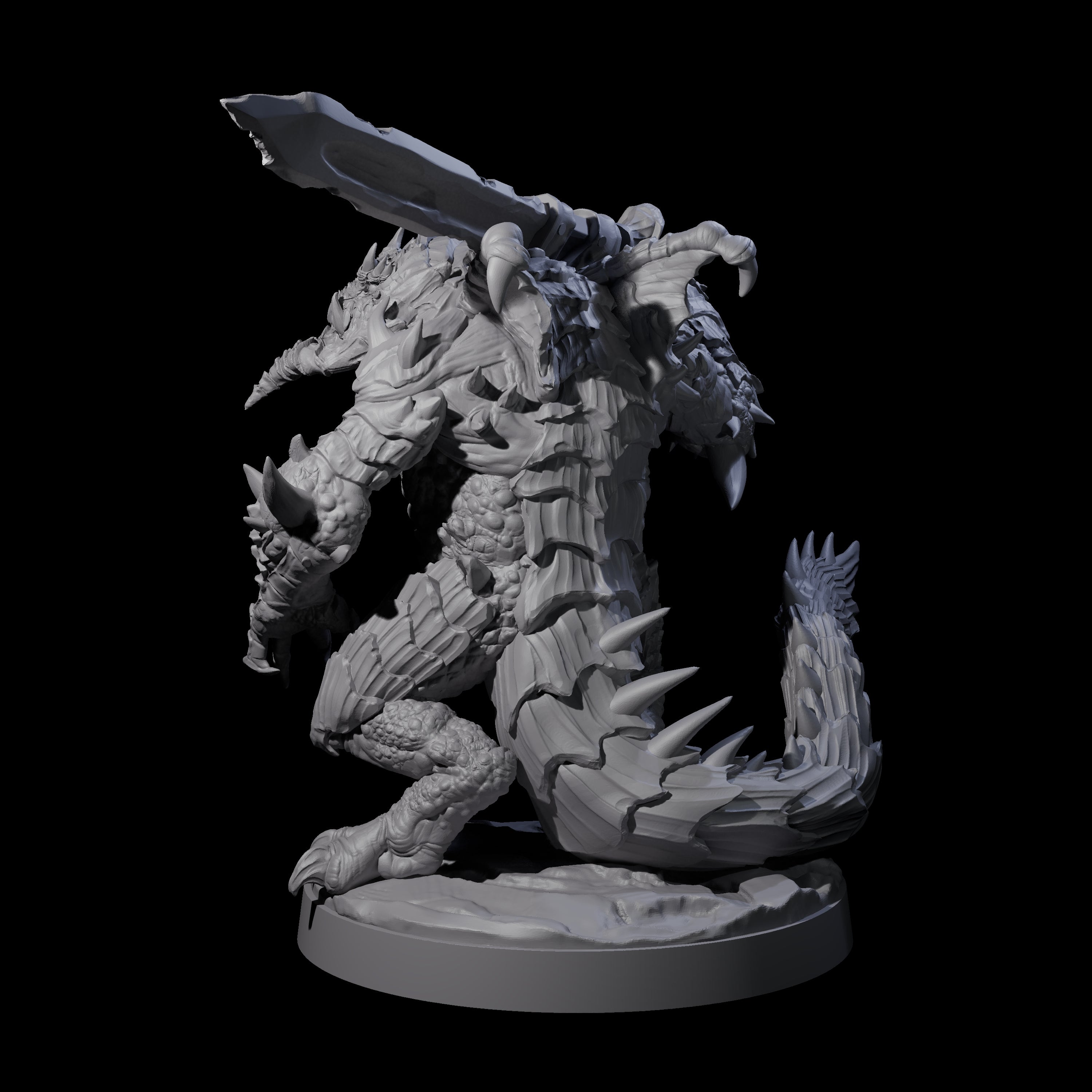 Massive Dragon Ogre C Miniature for Dungeons and Dragons, Pathfinder or other TTRPGs