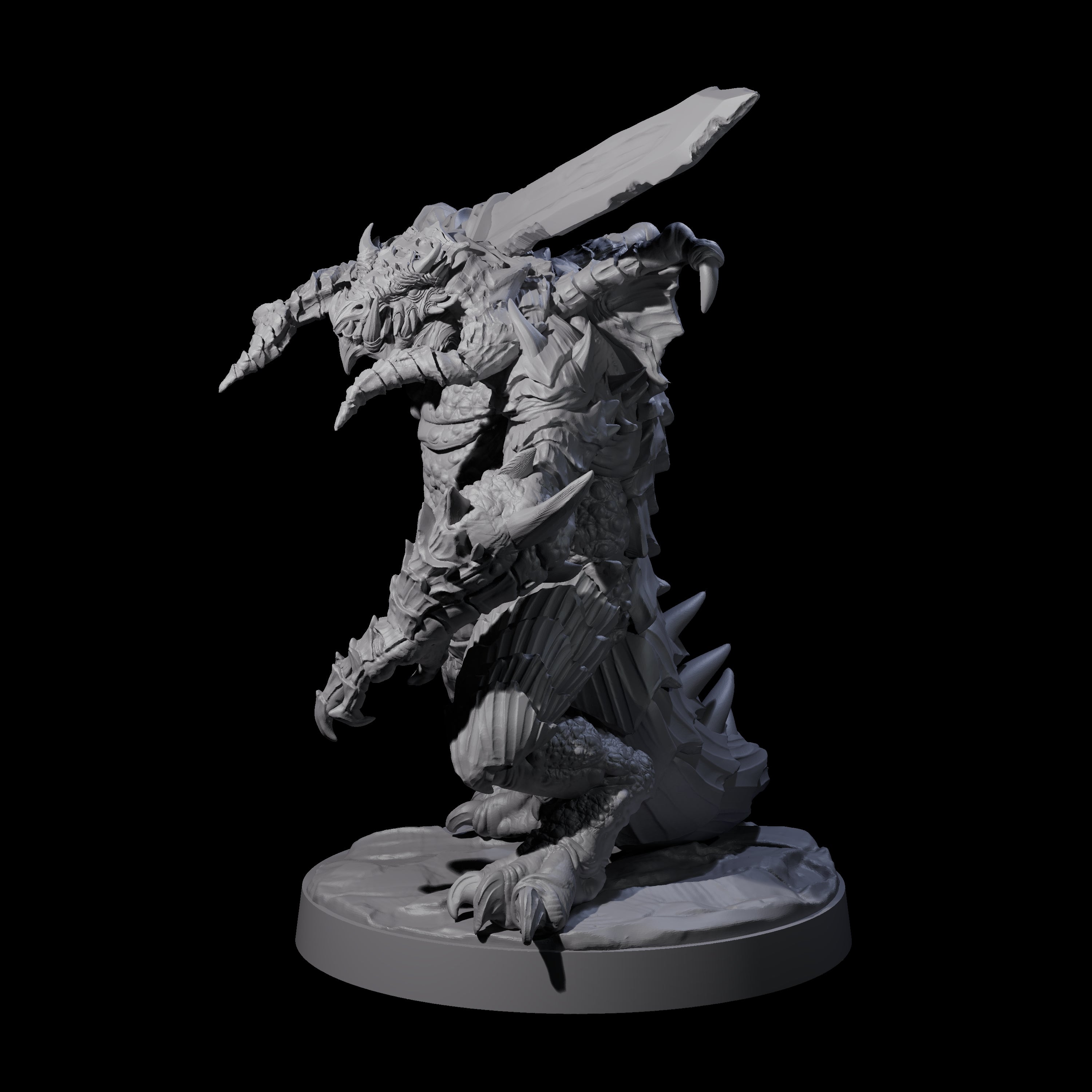 Massive Dragon Ogre C Miniature for Dungeons and Dragons, Pathfinder or other TTRPGs