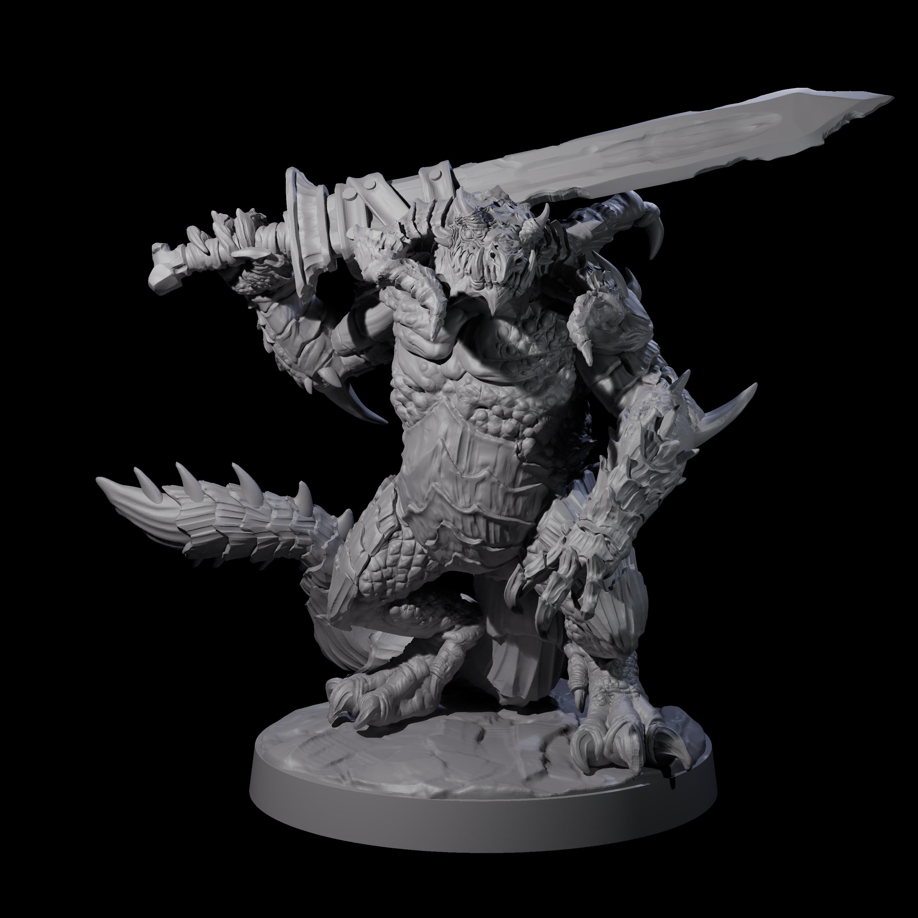 Massive Dragon Ogre C Miniature for Dungeons and Dragons, Pathfinder or other TTRPGs