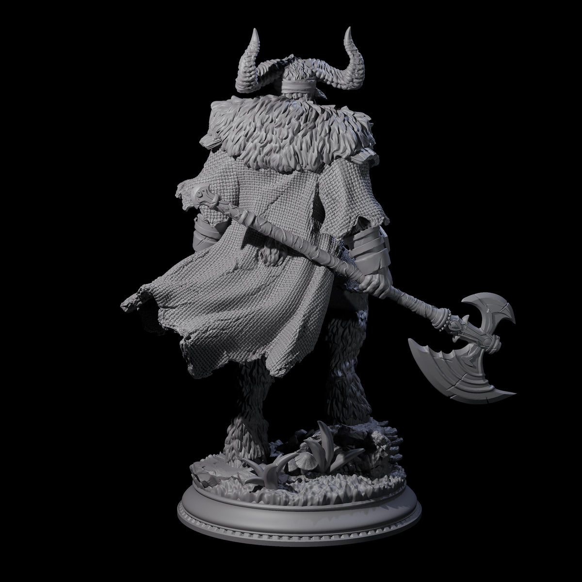 Massive Satyr Barbarian Miniature for Dungeons and Dragons, Pathfinder or other TTRPGs