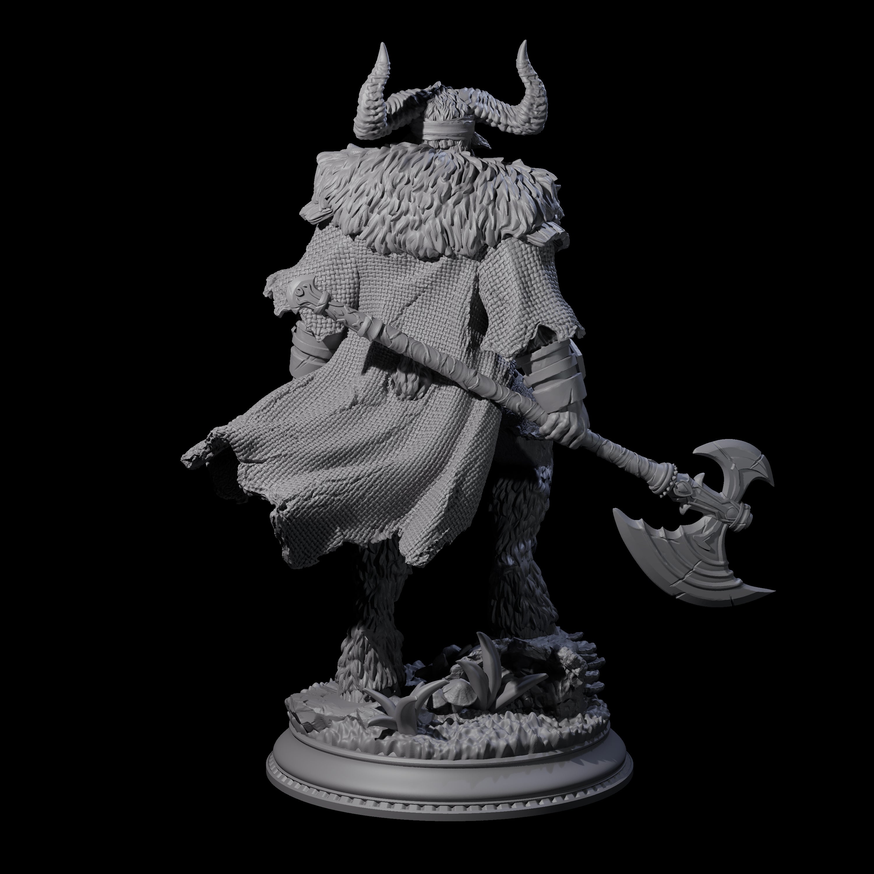 Massive Satyr Barbarian Miniature for Dungeons and Dragons, Pathfinder or other TTRPGs