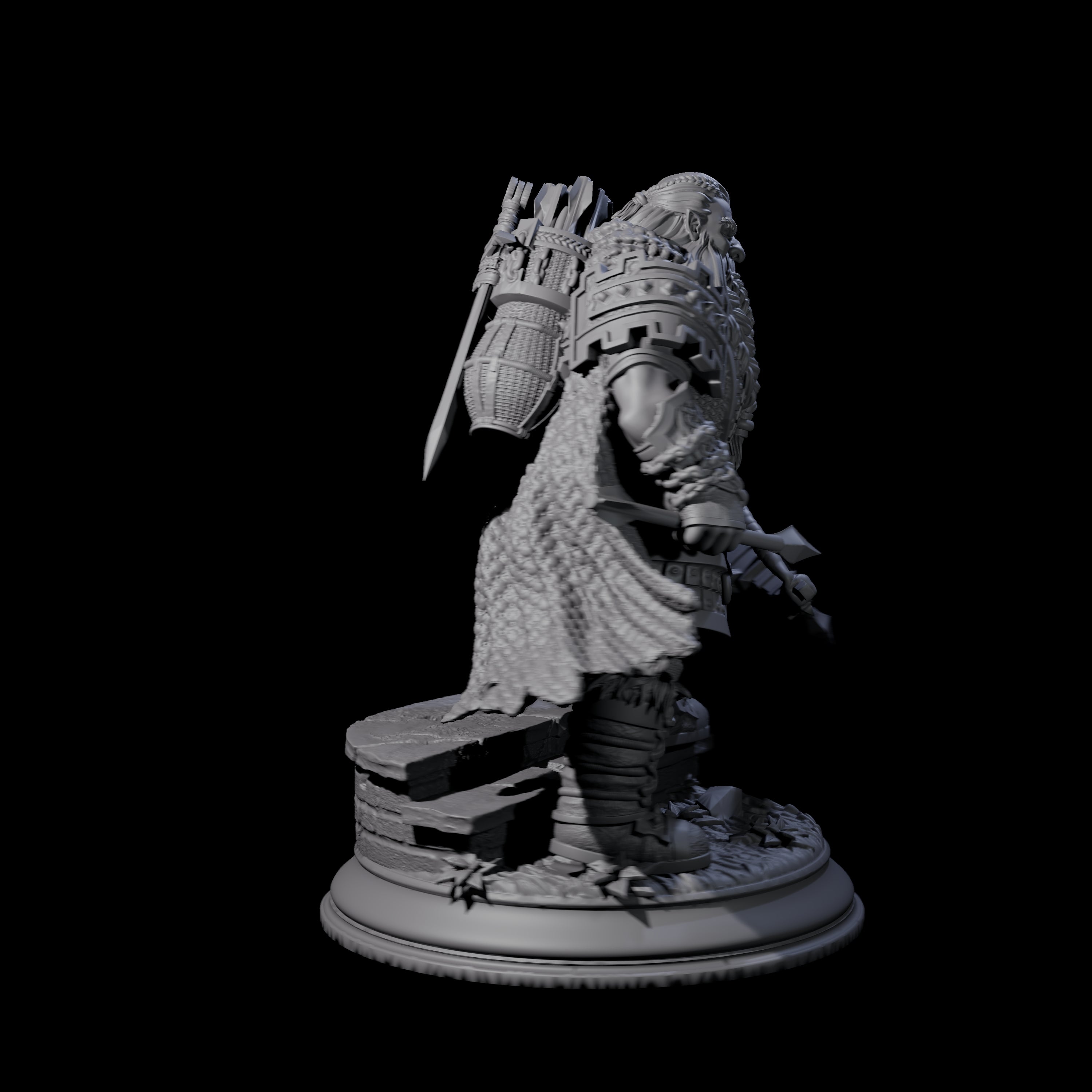 Master Dwarf Hunter Miniature for Dungeons and Dragons, Pathfinder or other TTRPGs