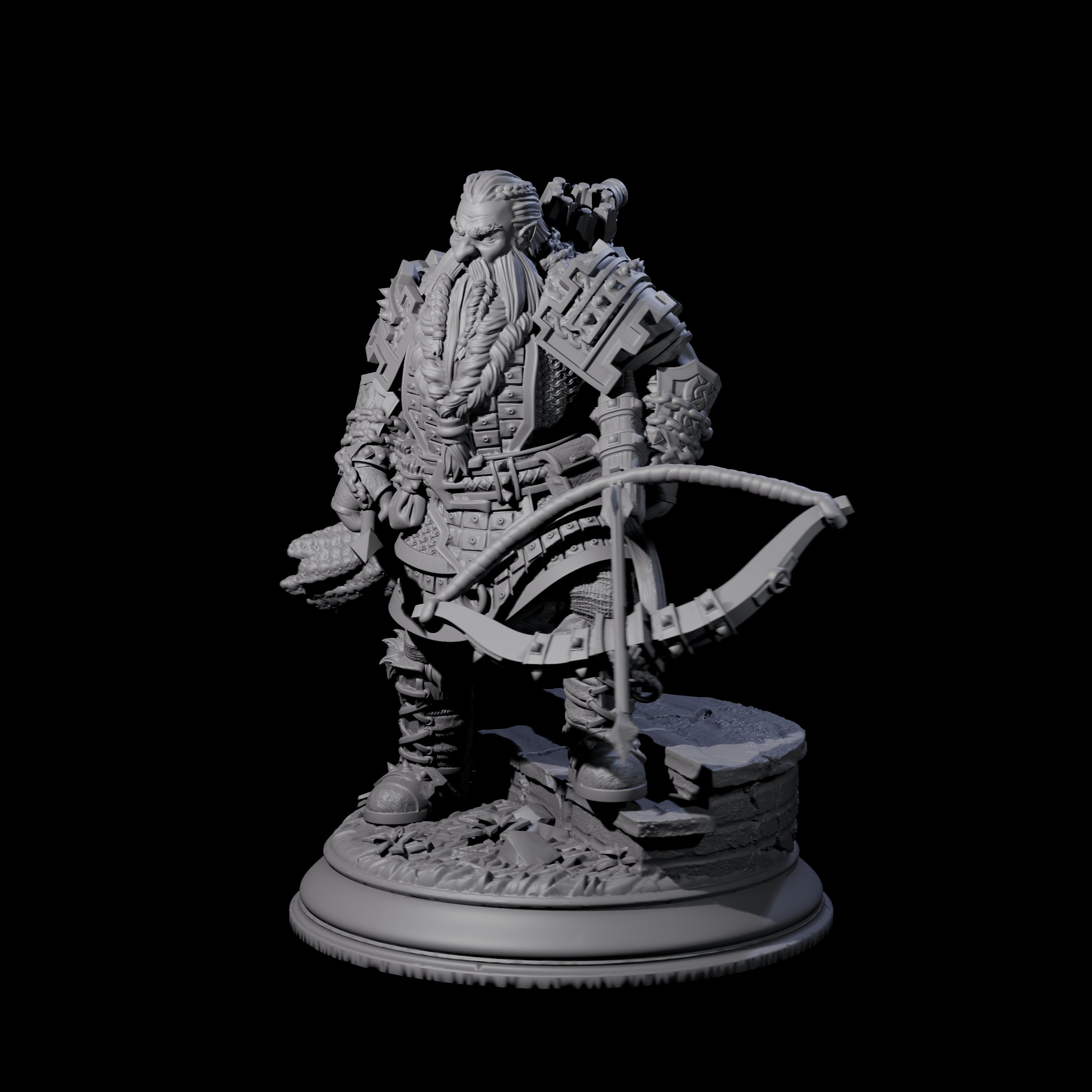 Master Dwarf Hunter Miniature for Dungeons and Dragons, Pathfinder or other TTRPGs