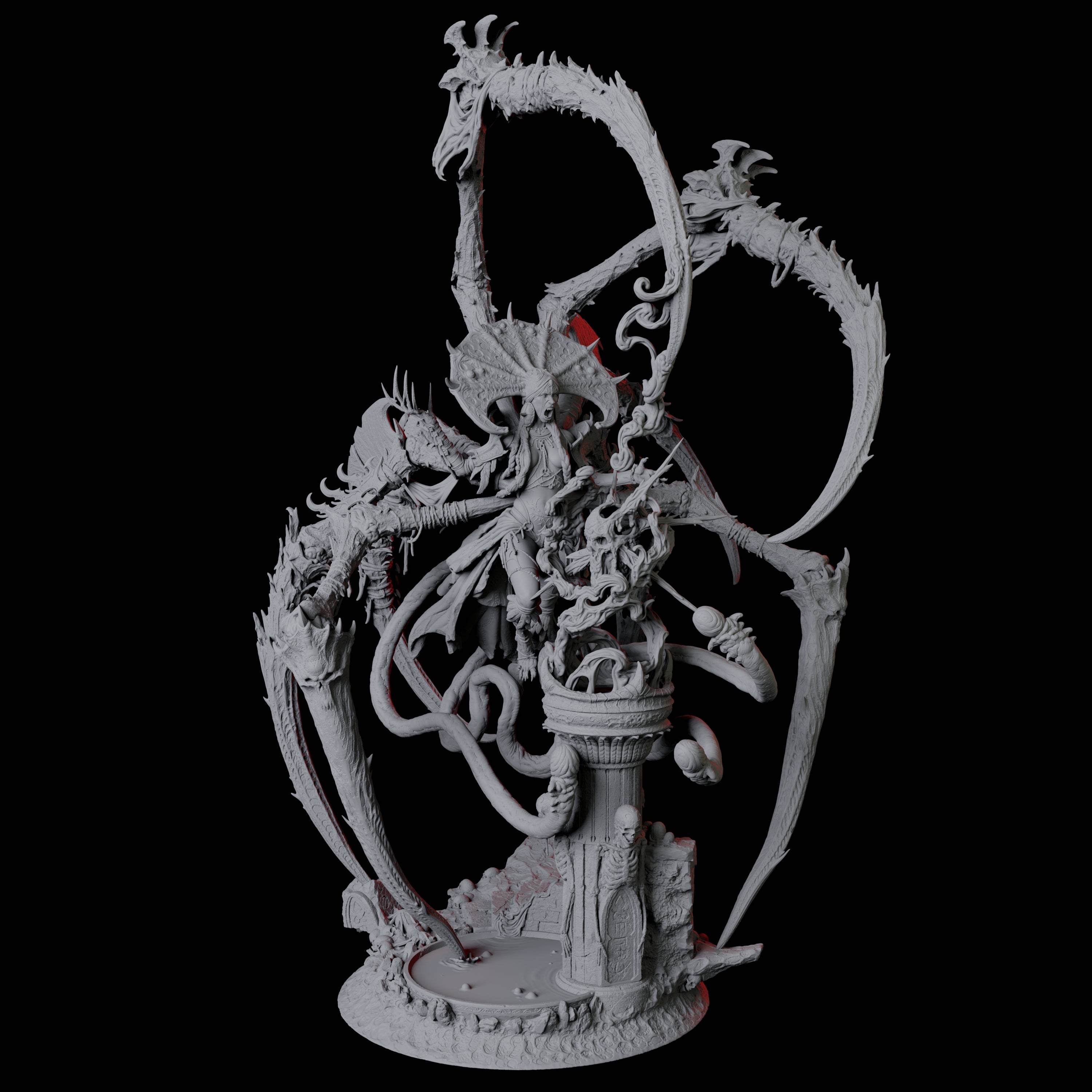 Master Jorogumo Blood Sorceress Miniature for Dungeons and Dragons, Pathfinder or other TTRPGs